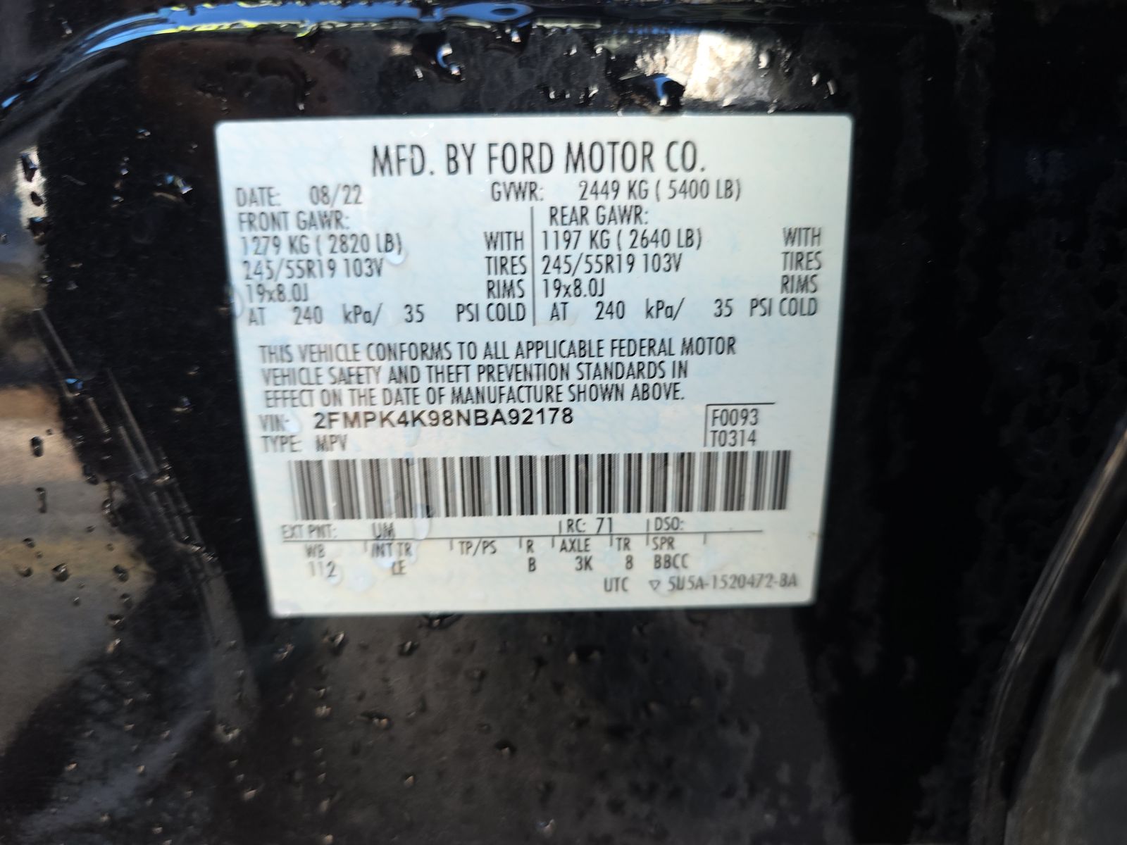 2022 Ford Edge Titanium AWD