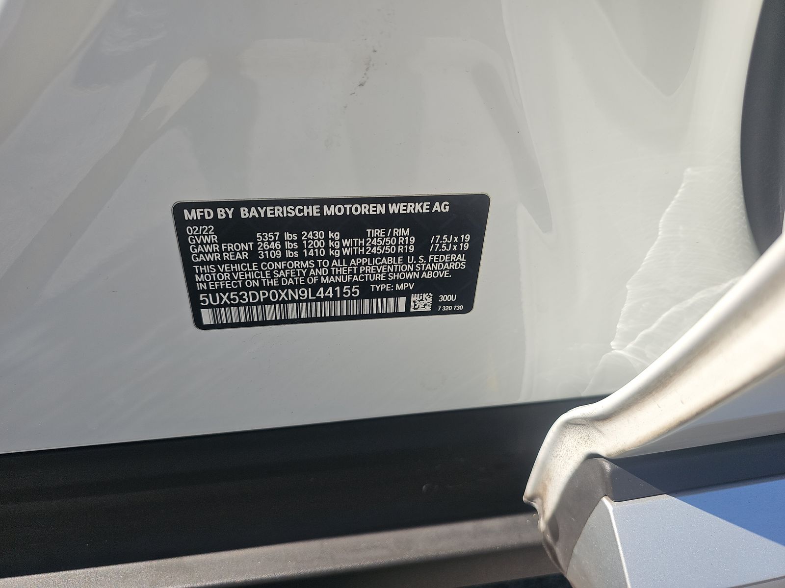 2022 BMW X3 xDrive30i AWD