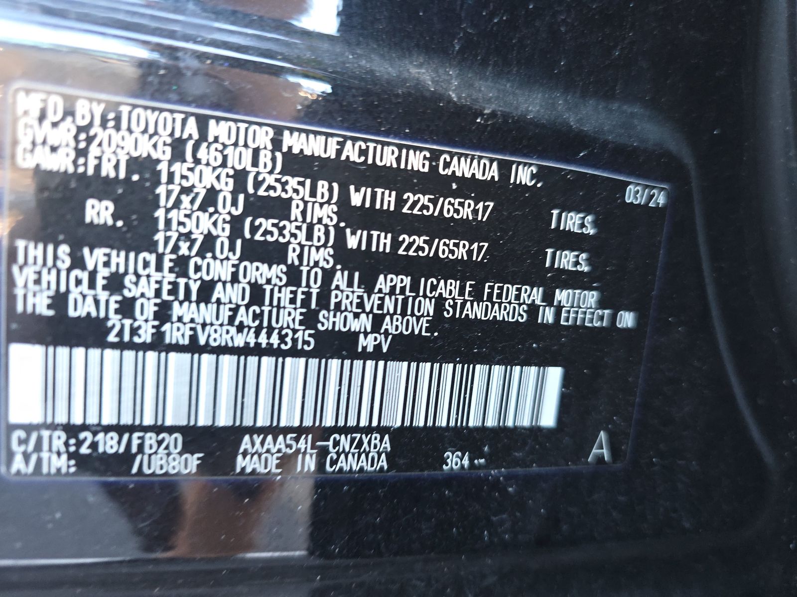 2024 Toyota RAV4 LE AWD