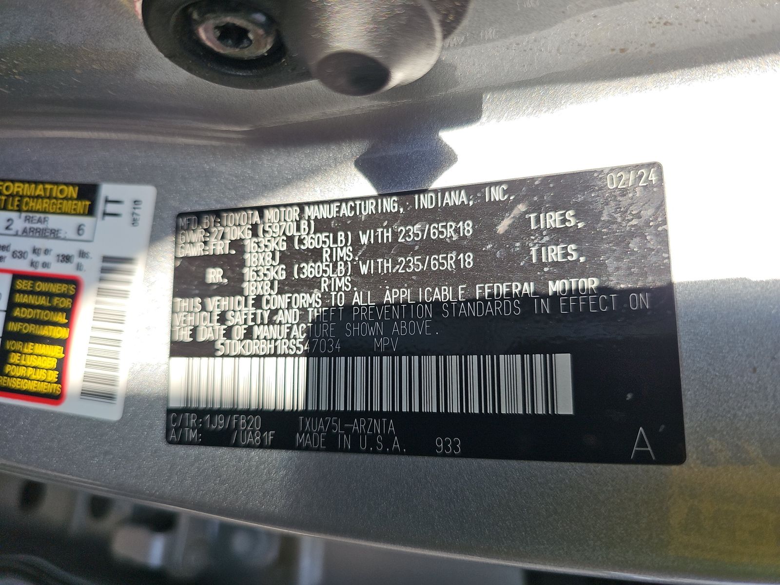 2024 Toyota Highlander LE AWD