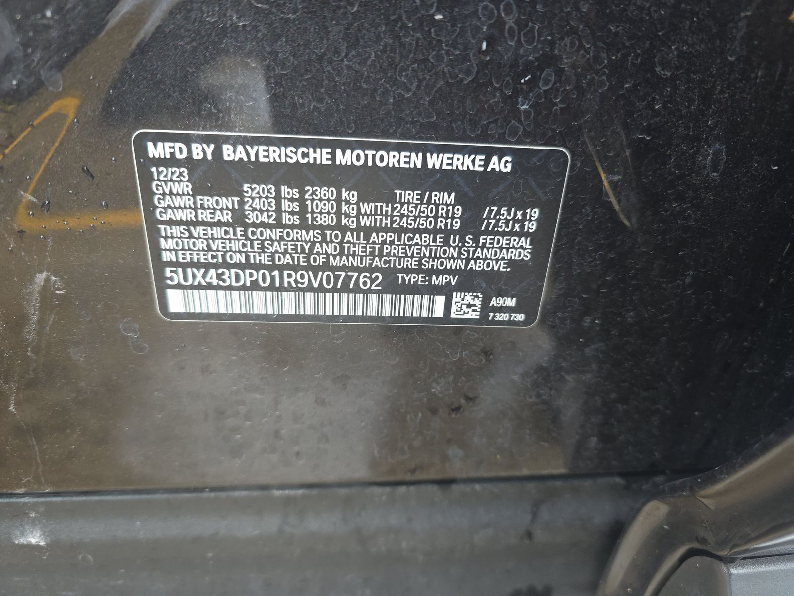 2024 BMW X3 sDrive30i RWD