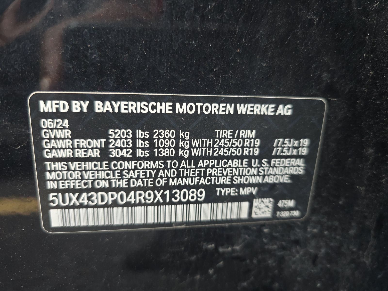 2024 BMW X3 sDrive30i RWD