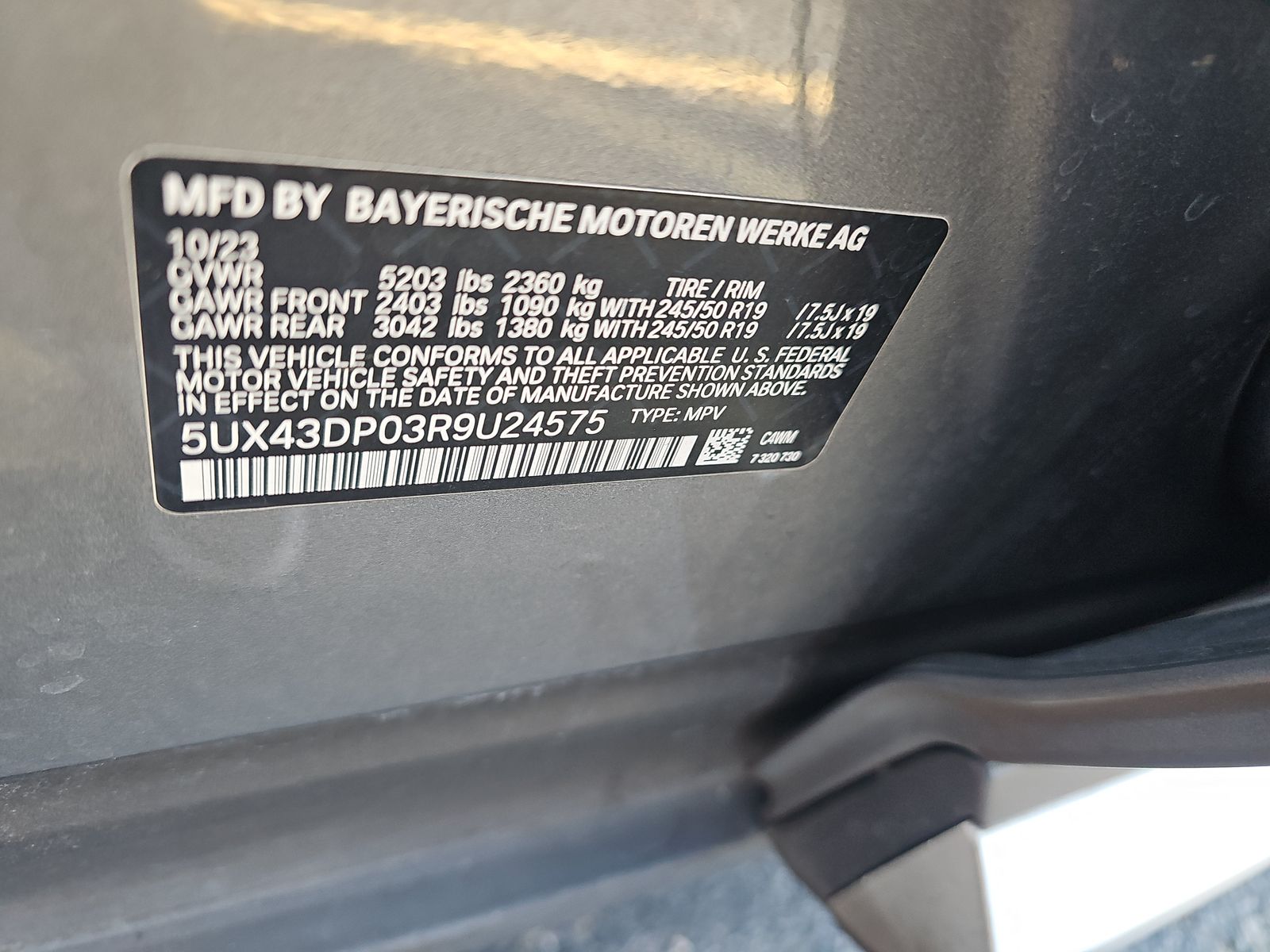 2024 BMW X3 sDrive30i RWD