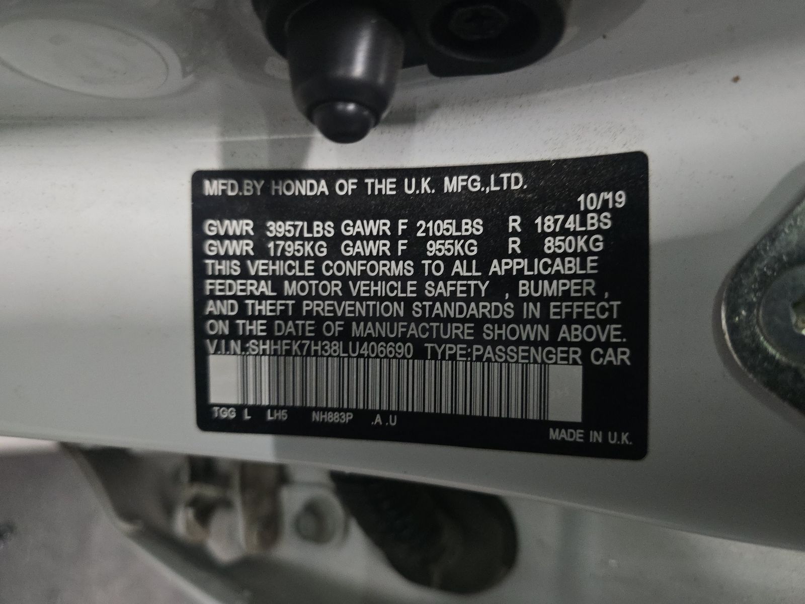 2020 Honda Civic LX FWD