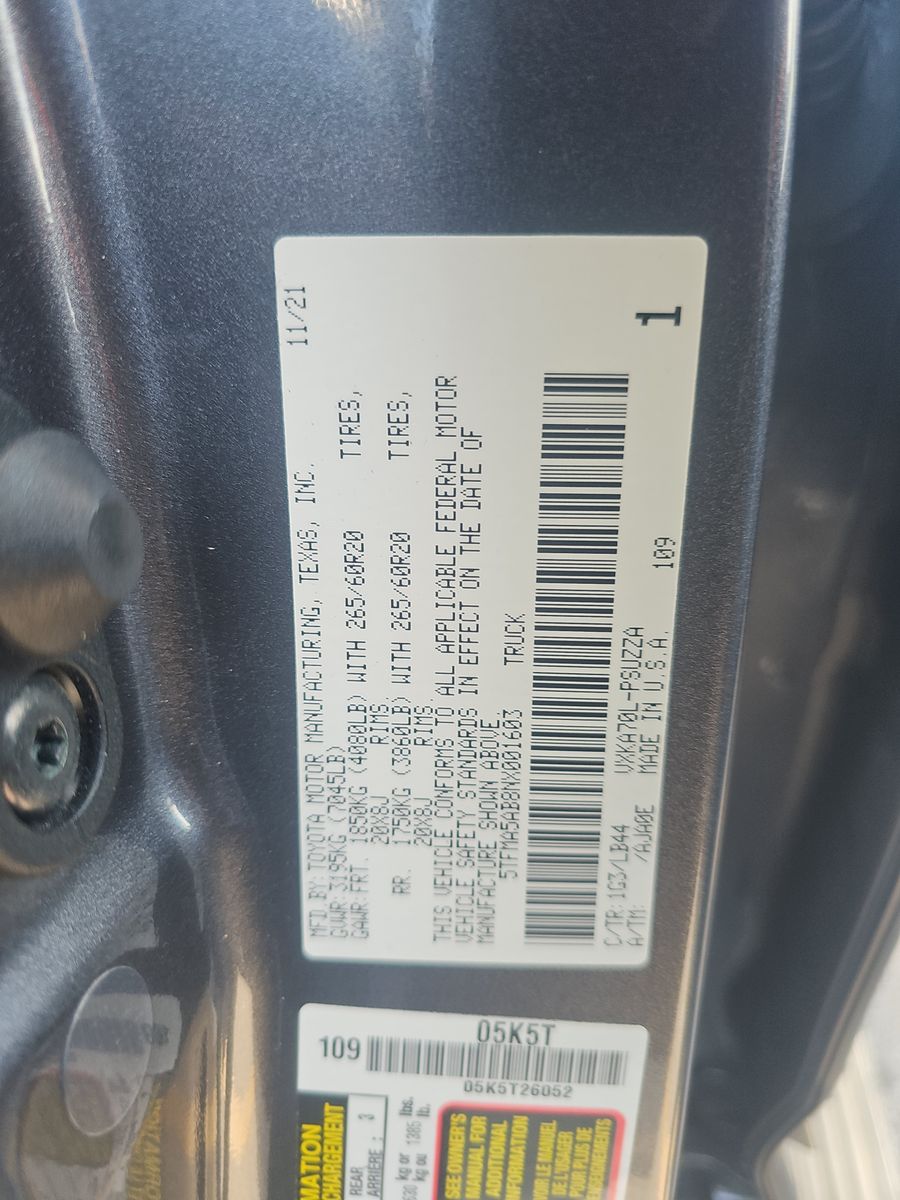 2022 Toyota Tundra 1794 Edition RWD