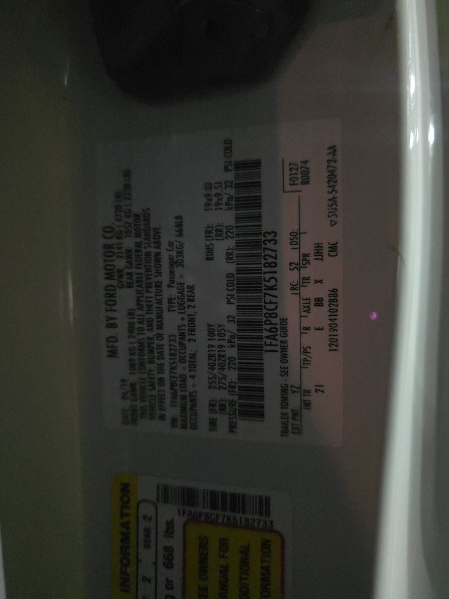 2019 Ford Mustang GT RWD