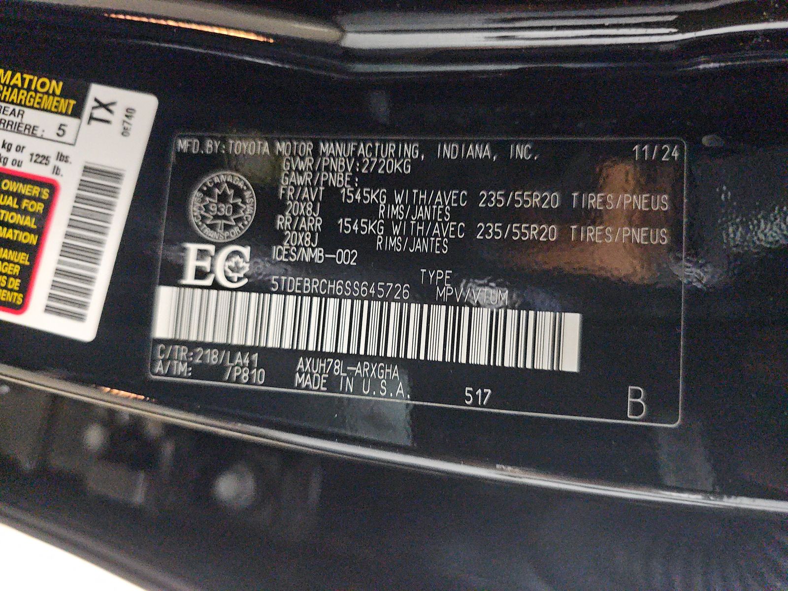 2025 Toyota Highlander Hybrid Limited AWD