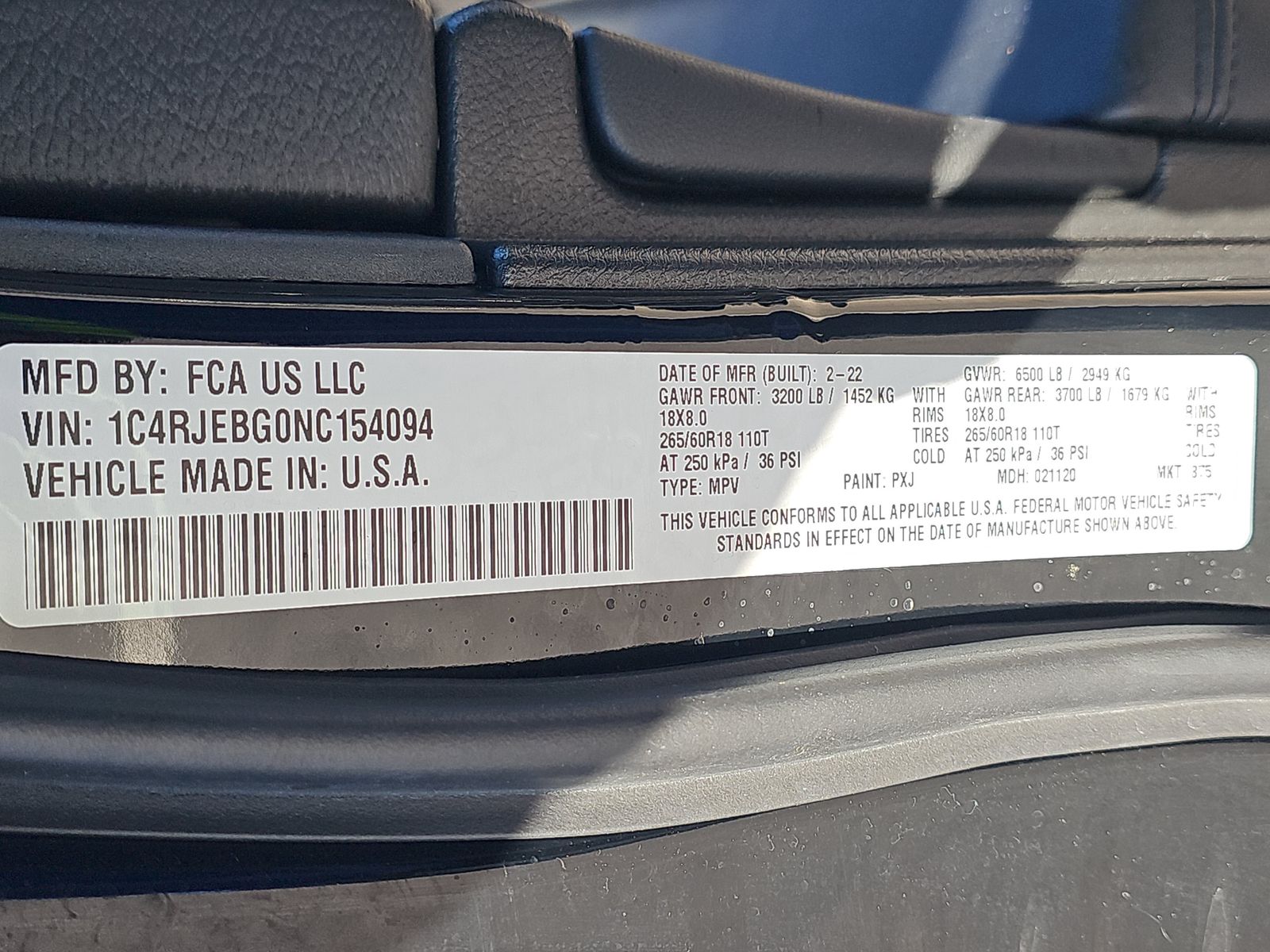 2022 Jeep Grand Cherokee Limited RWD