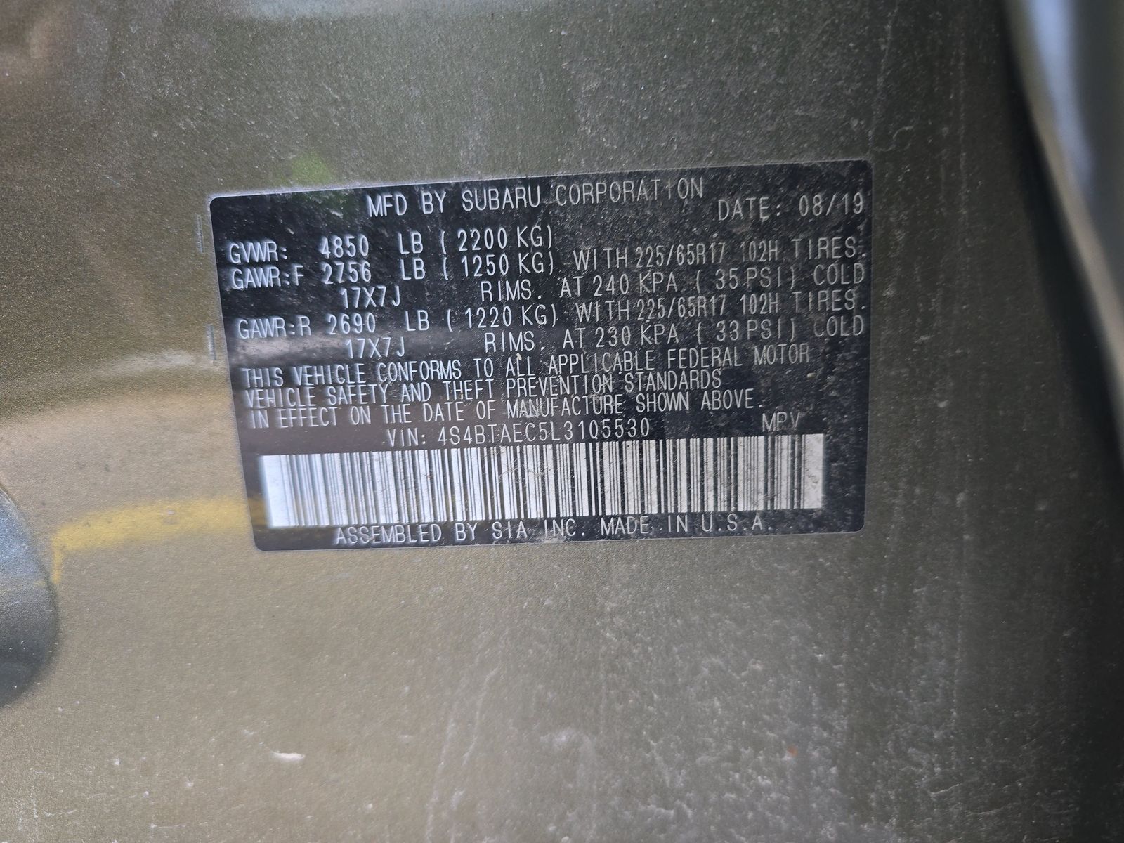 2020 Subaru Outback Premium AWD