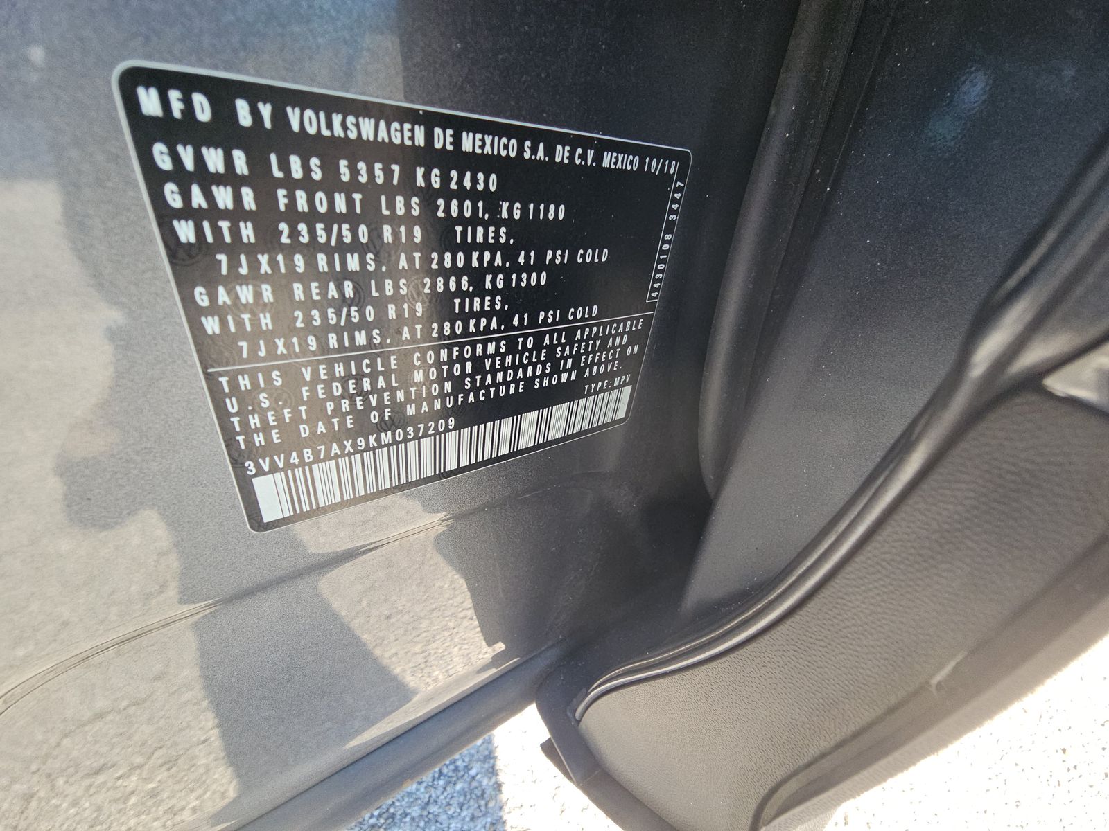 2019 Volkswagen Tiguan 2.0T SEL Premium AWD