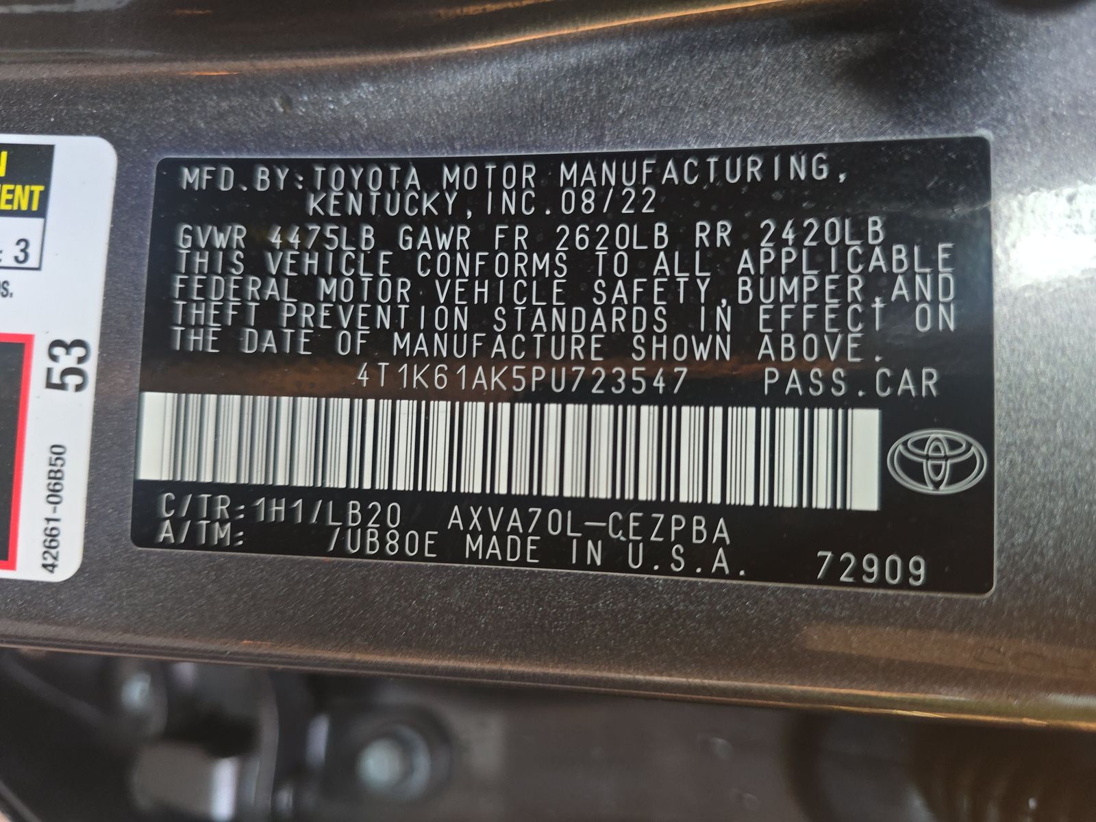 2023 Toyota Camry XSE FWD