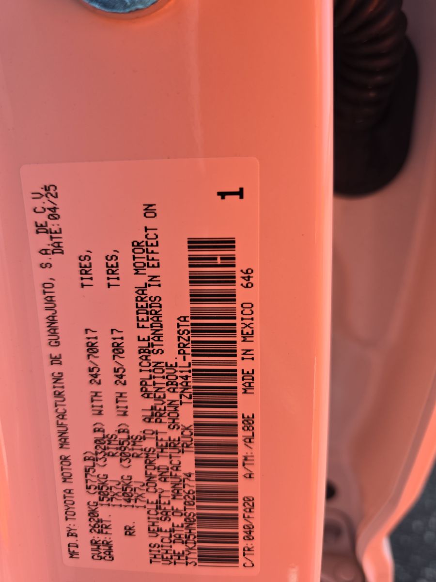 2025 Toyota Tacoma SR RWD