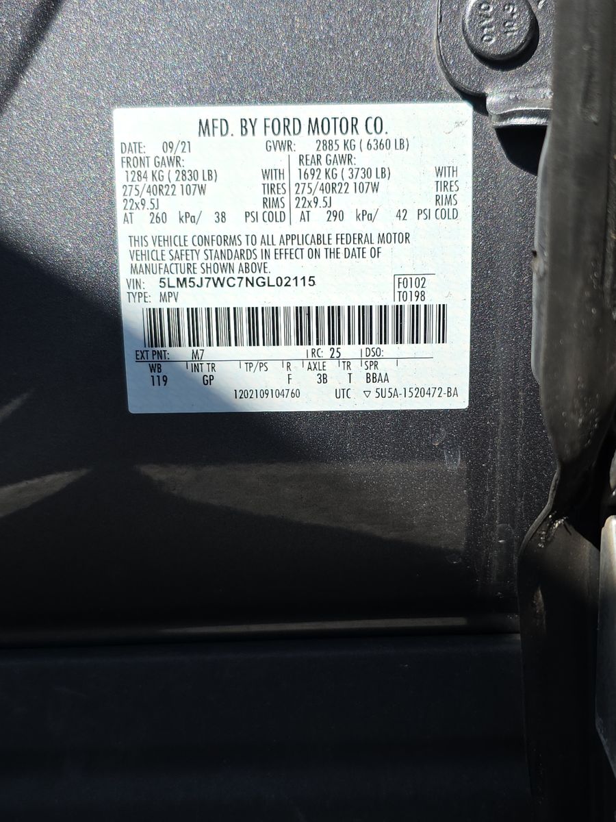 2022 Lincoln Aviator Reserve RWD