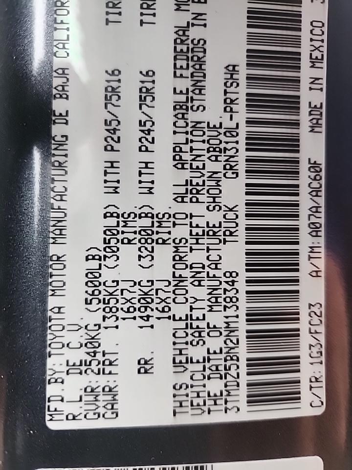 2022 Toyota Tacoma SR5 AWD