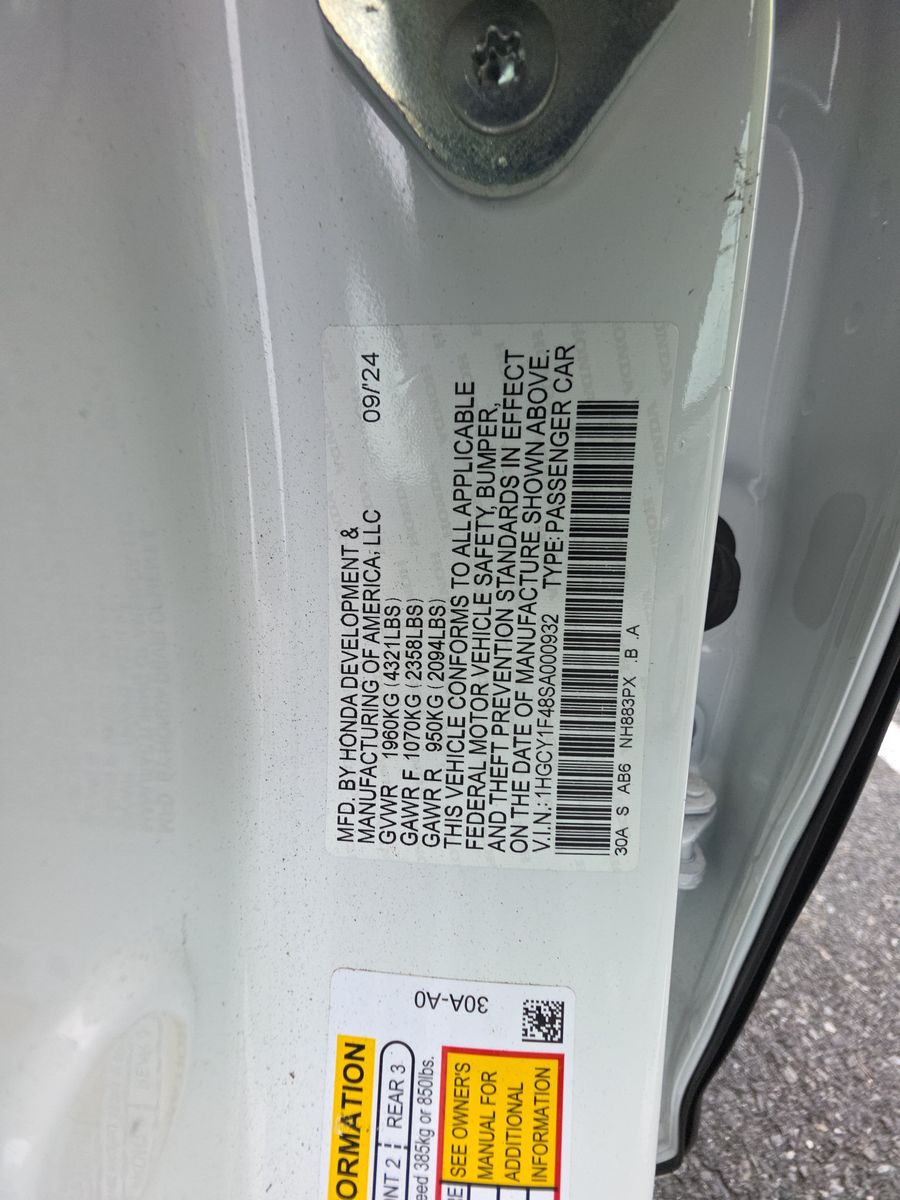 2025 Honda Accord SE FWD