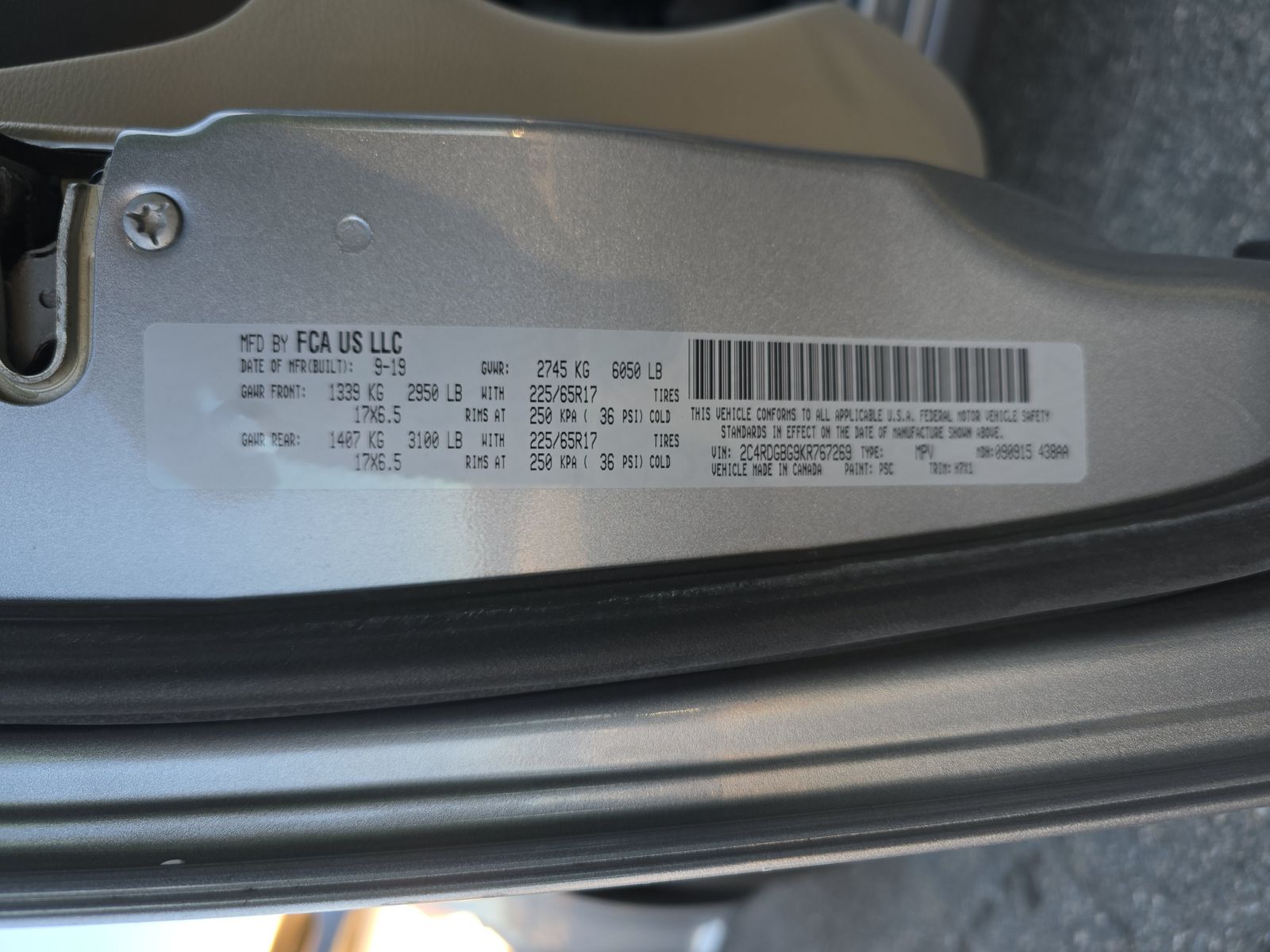 2019 Dodge Grand Caravan SE FWD