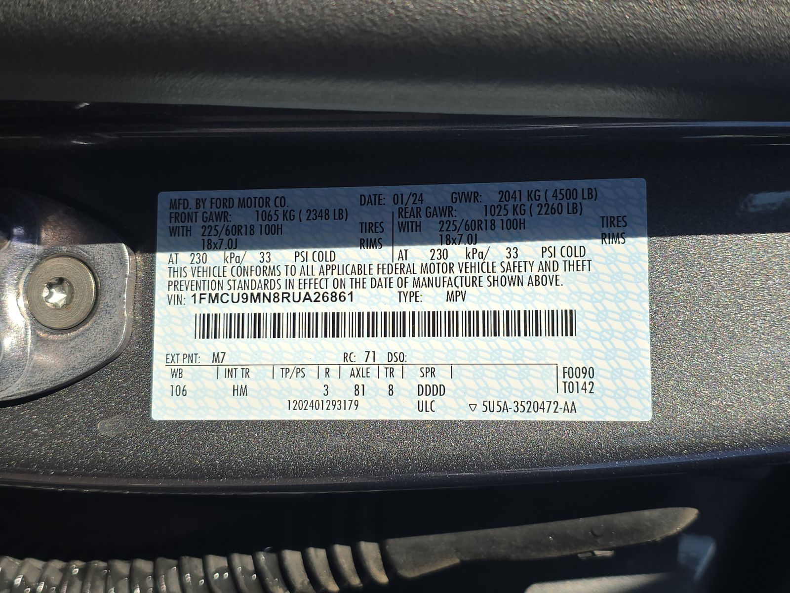 2024 Ford Escape ST-Line AWD