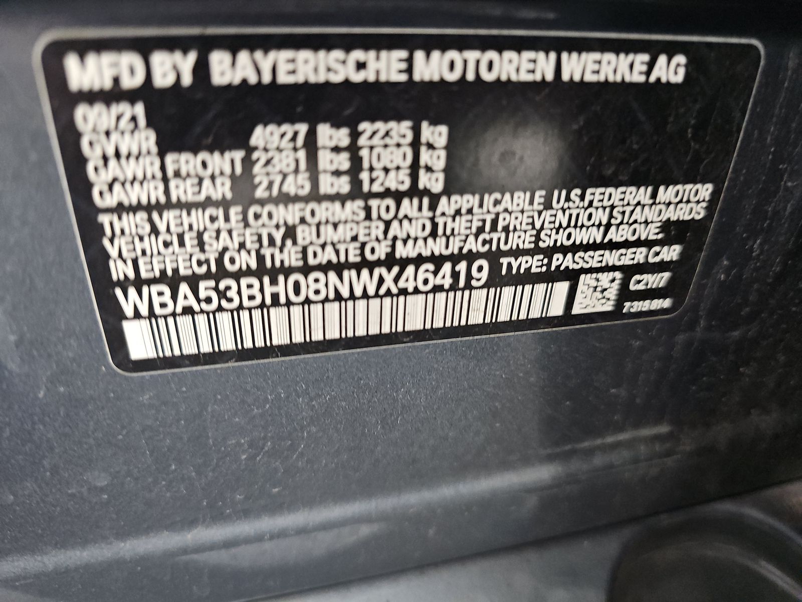 2022 BMW 5 Series 530i RWD