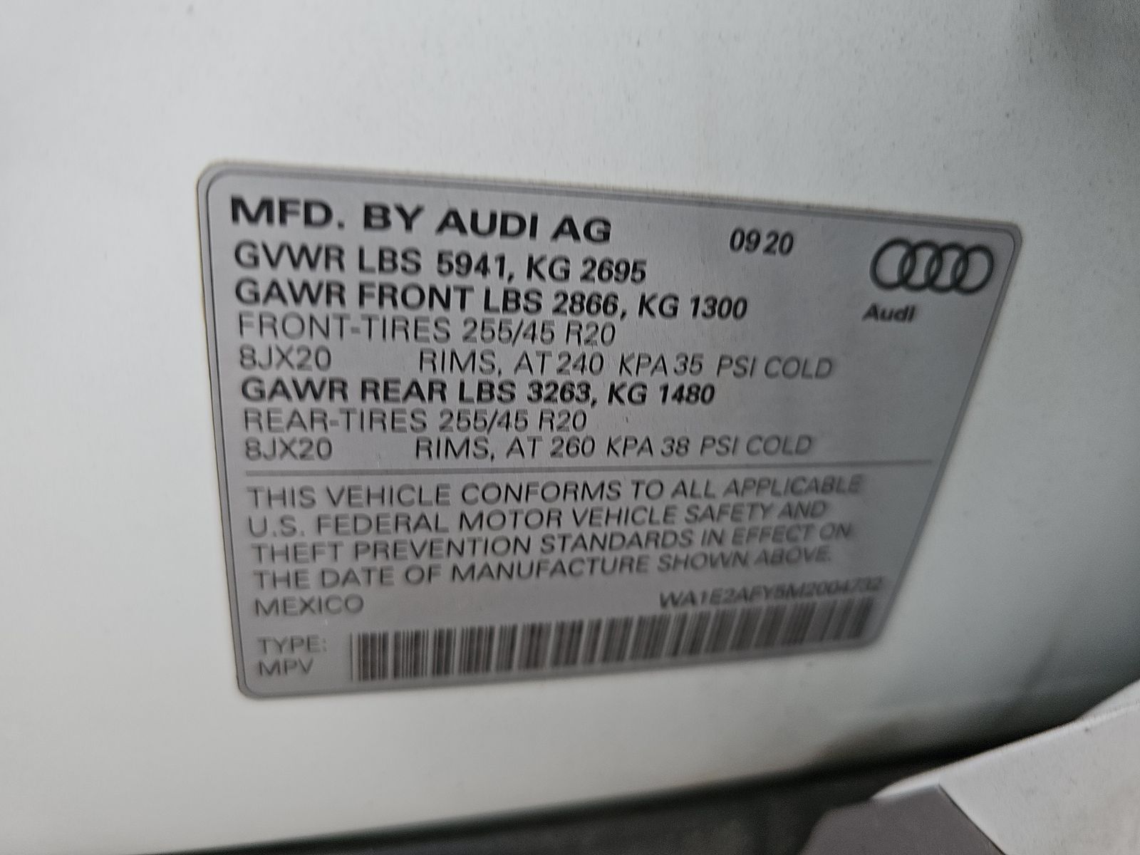 2021 Audi Q5 e Premium Plus AWD