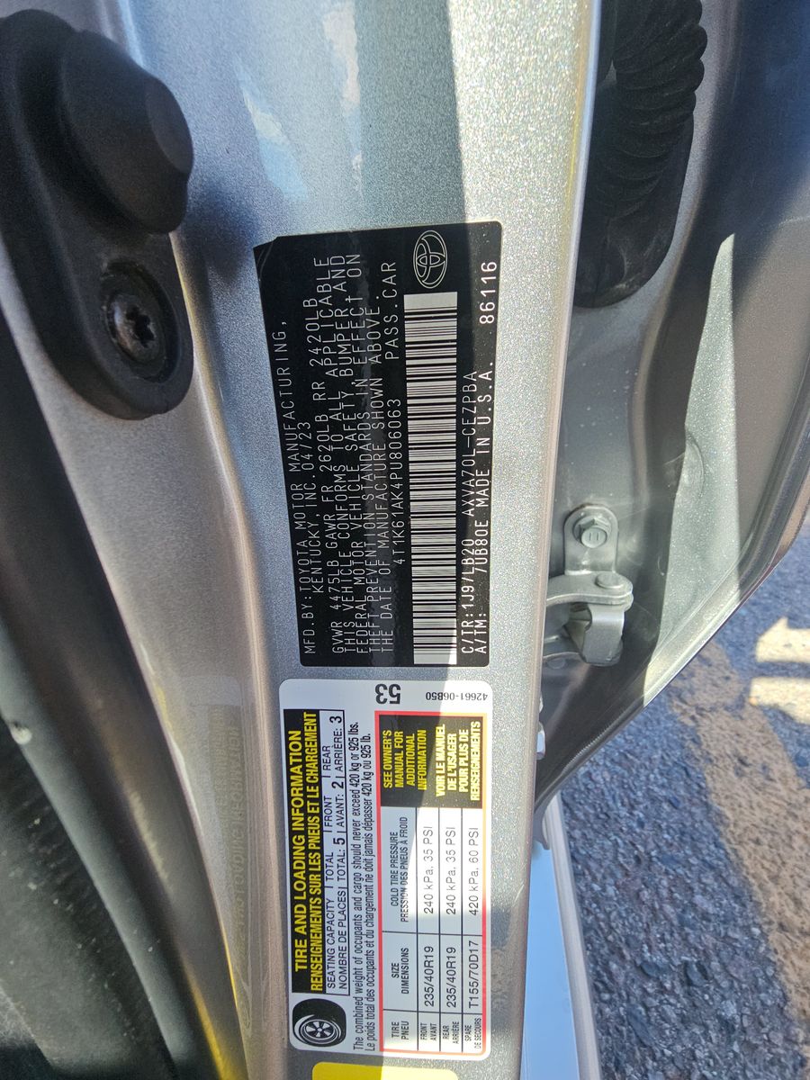 2023 Toyota Camry XSE FWD