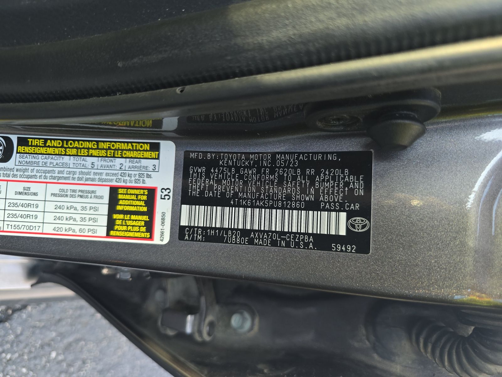 2023 Toyota Camry XSE FWD