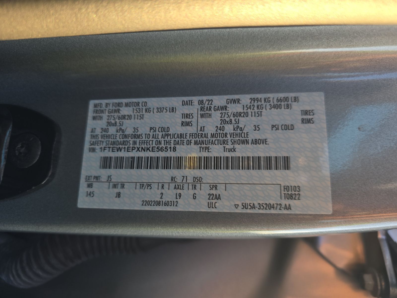 2022 Ford F-150 XL AWD