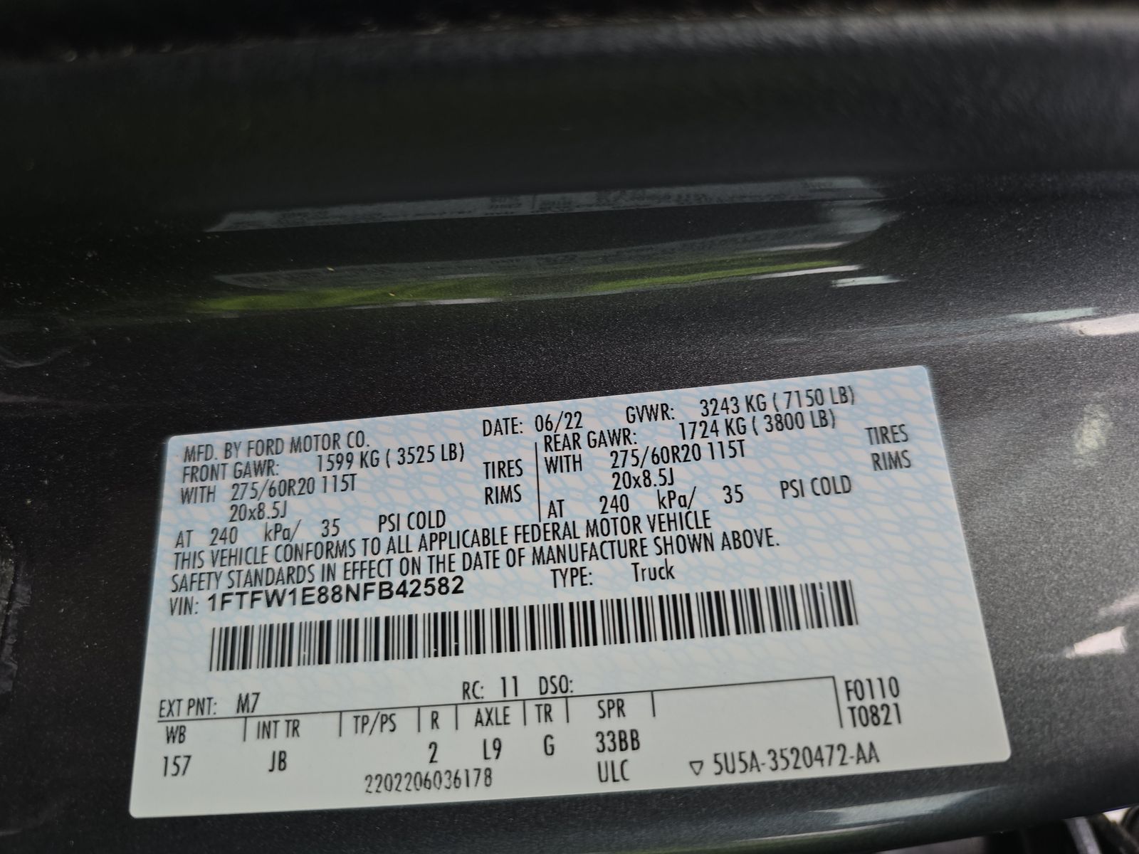 2022 Ford F-150 XL AWD