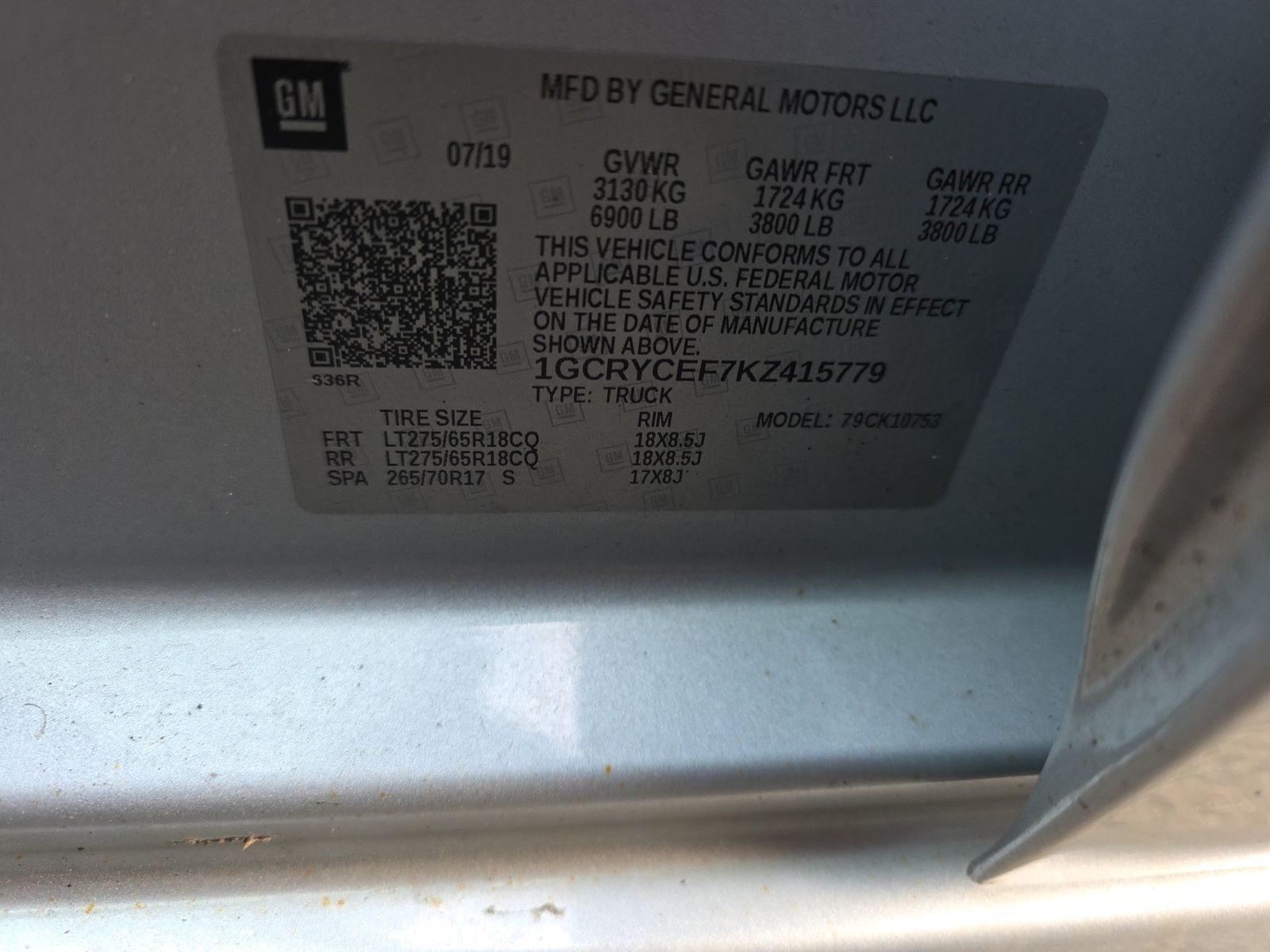 2019 Chevrolet Silverado 1500 Custom Trail Boss AWD