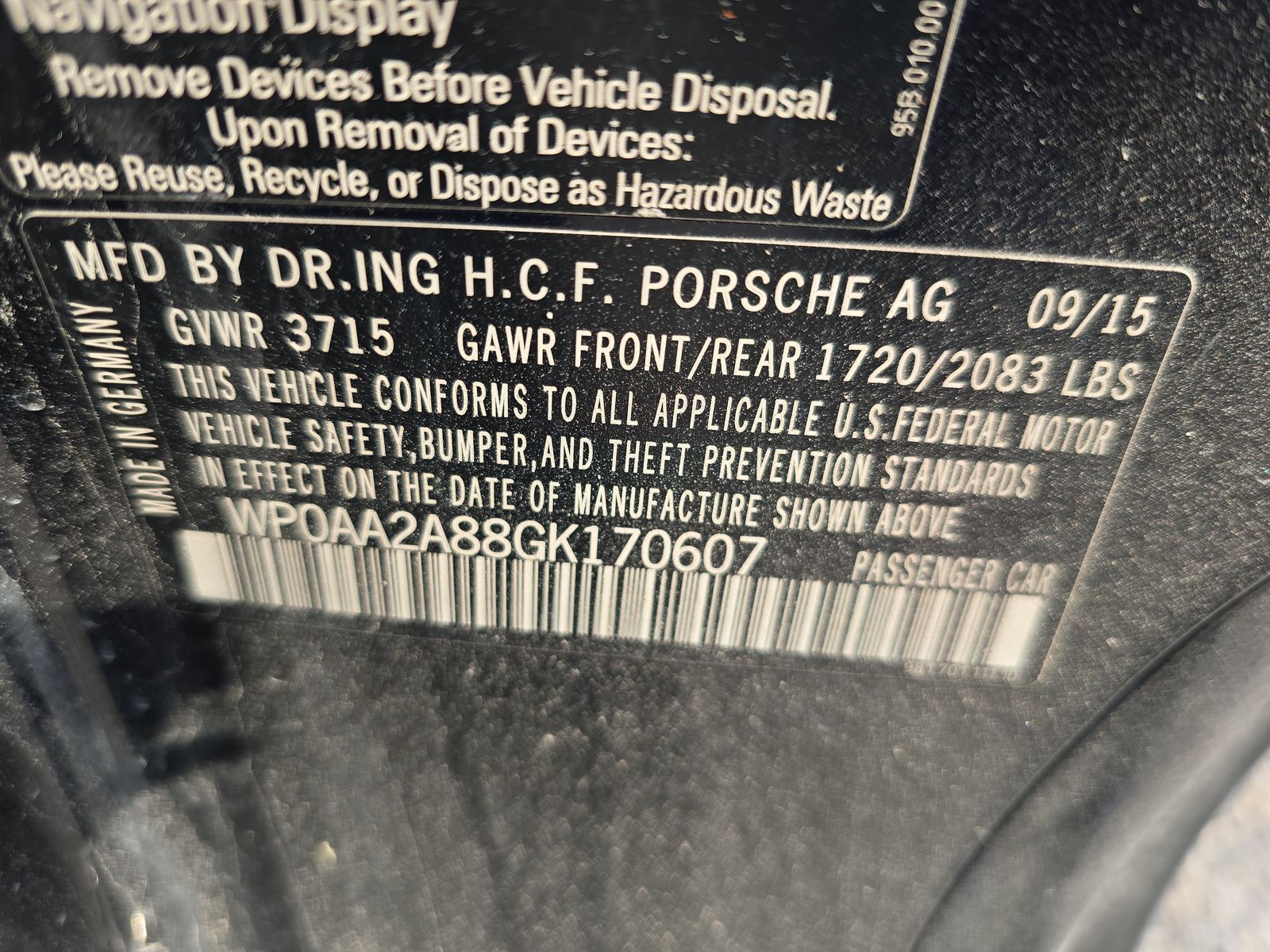 2016 Porsche Cayman Base RWD