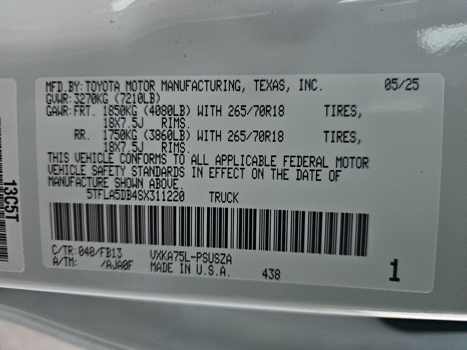 2025 Toyota Tundra SR5 AWD