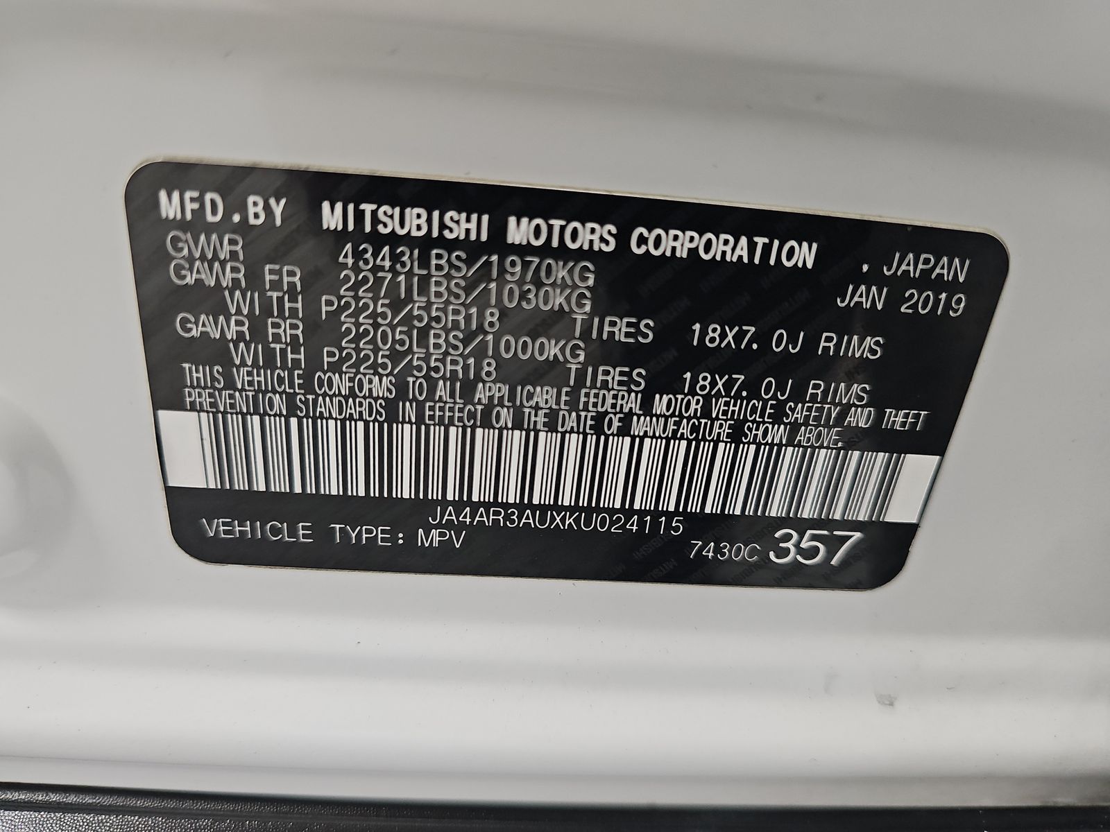 2019 Mitsubishi Outlander Sport SP AWD