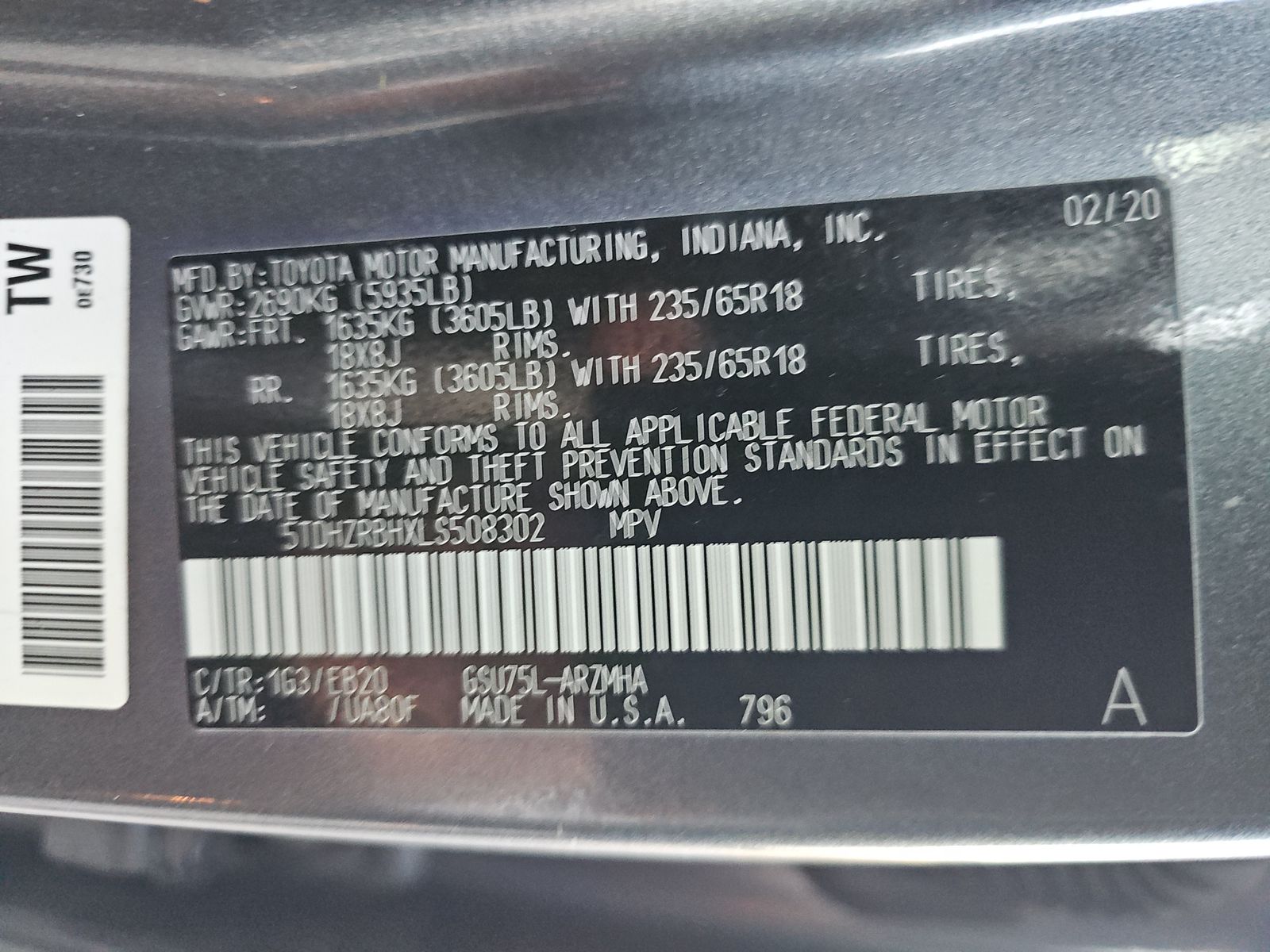 2020 Toyota Highlander XLE AWD