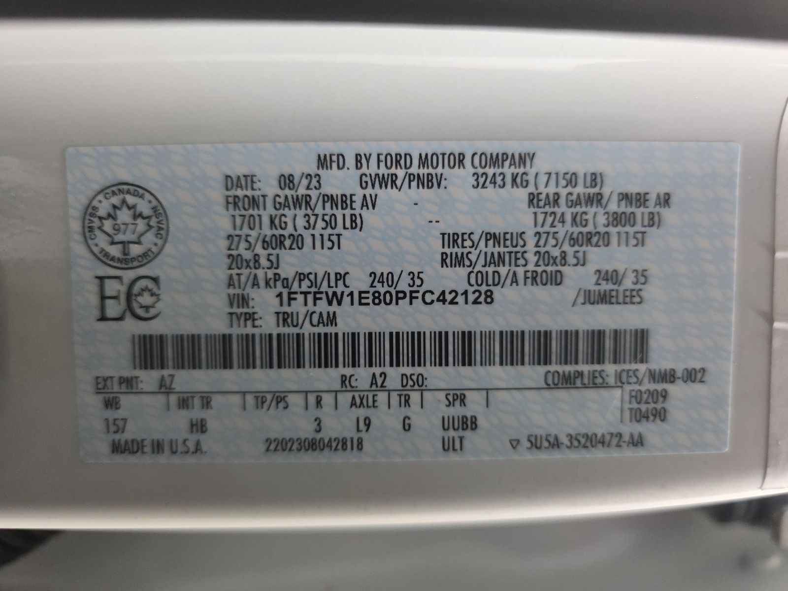 2023 Ford F-150 Lariat AWD