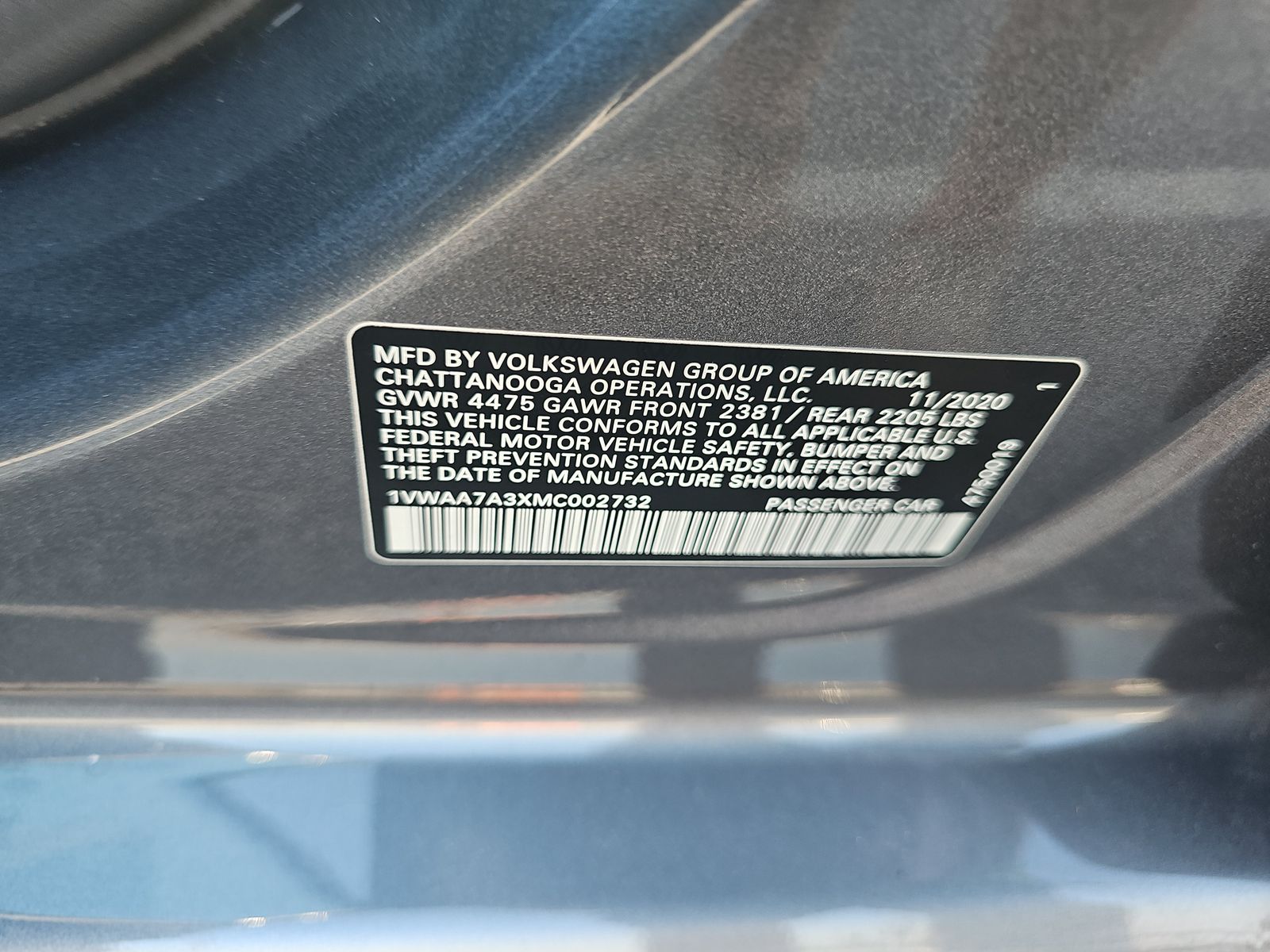 2021 Volkswagen Passat 2.0T S FWD