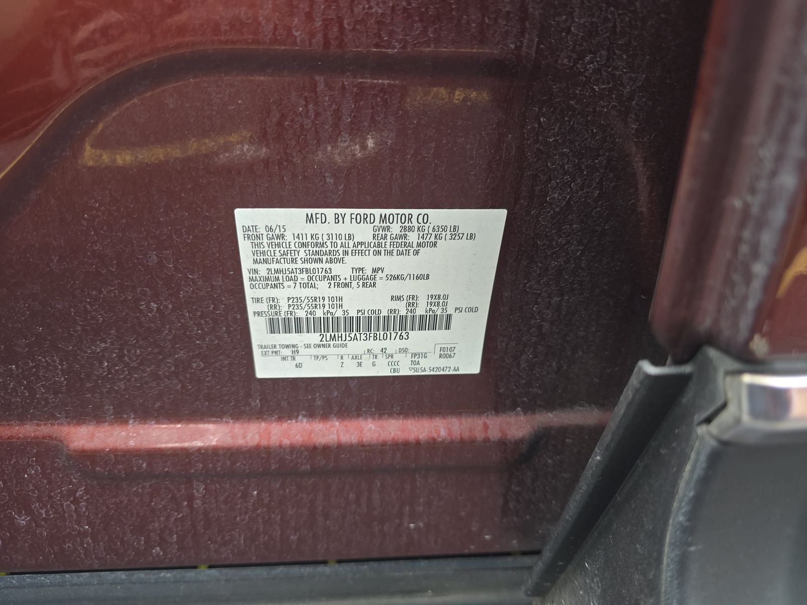 2015 Lincoln MKT EcoBoost AWD