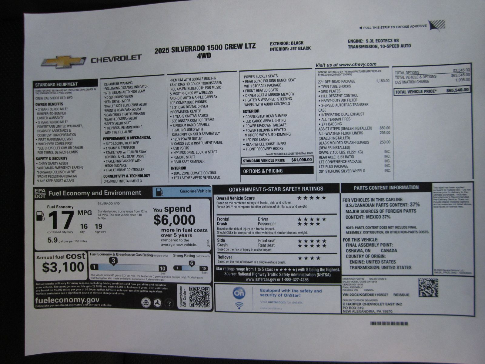 2025 Chevrolet Silverado 1500 LTZ AWD