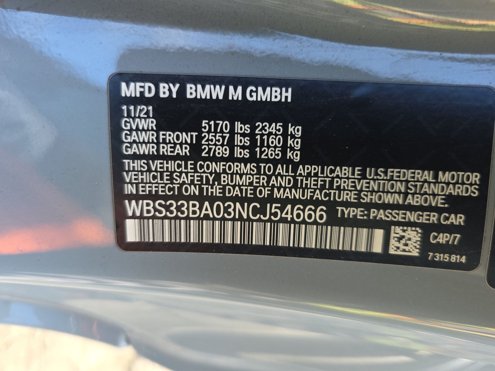 2022 BMW M4 Competition xDrive AWD