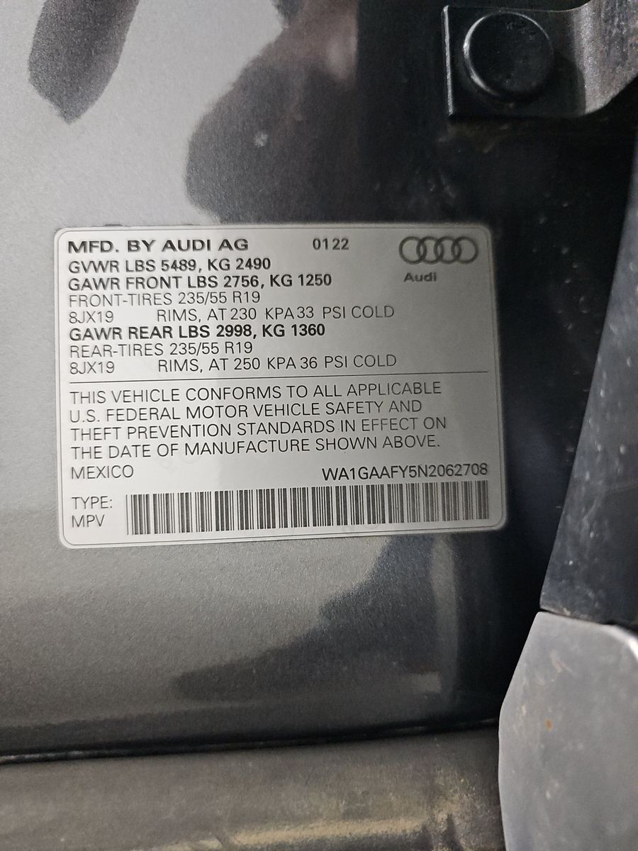 2022 Audi Q5 S line Premium AWD