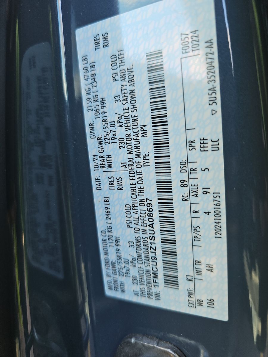 2025 Ford Escape Hybrid Platinum AWD