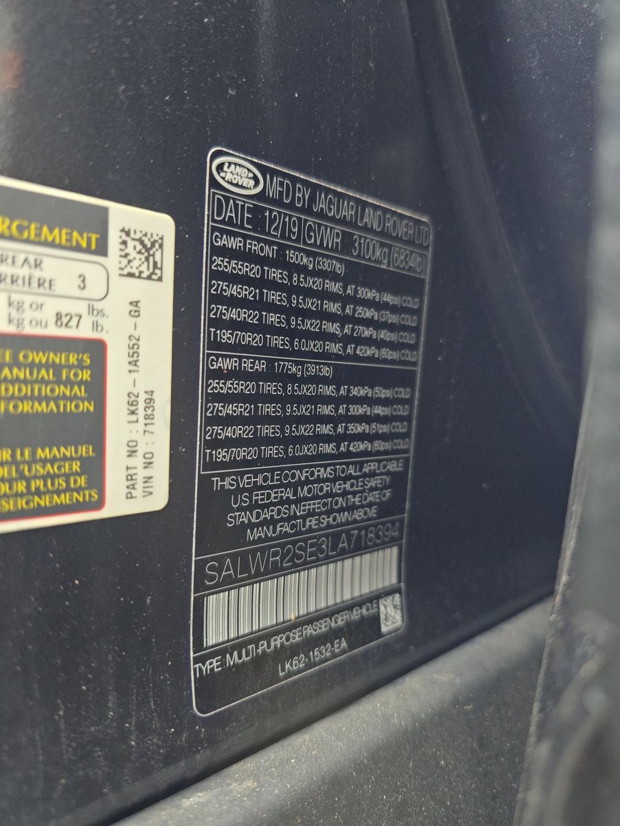 2020 Land Rover Range Rover Sport HSE Dynamic AWD