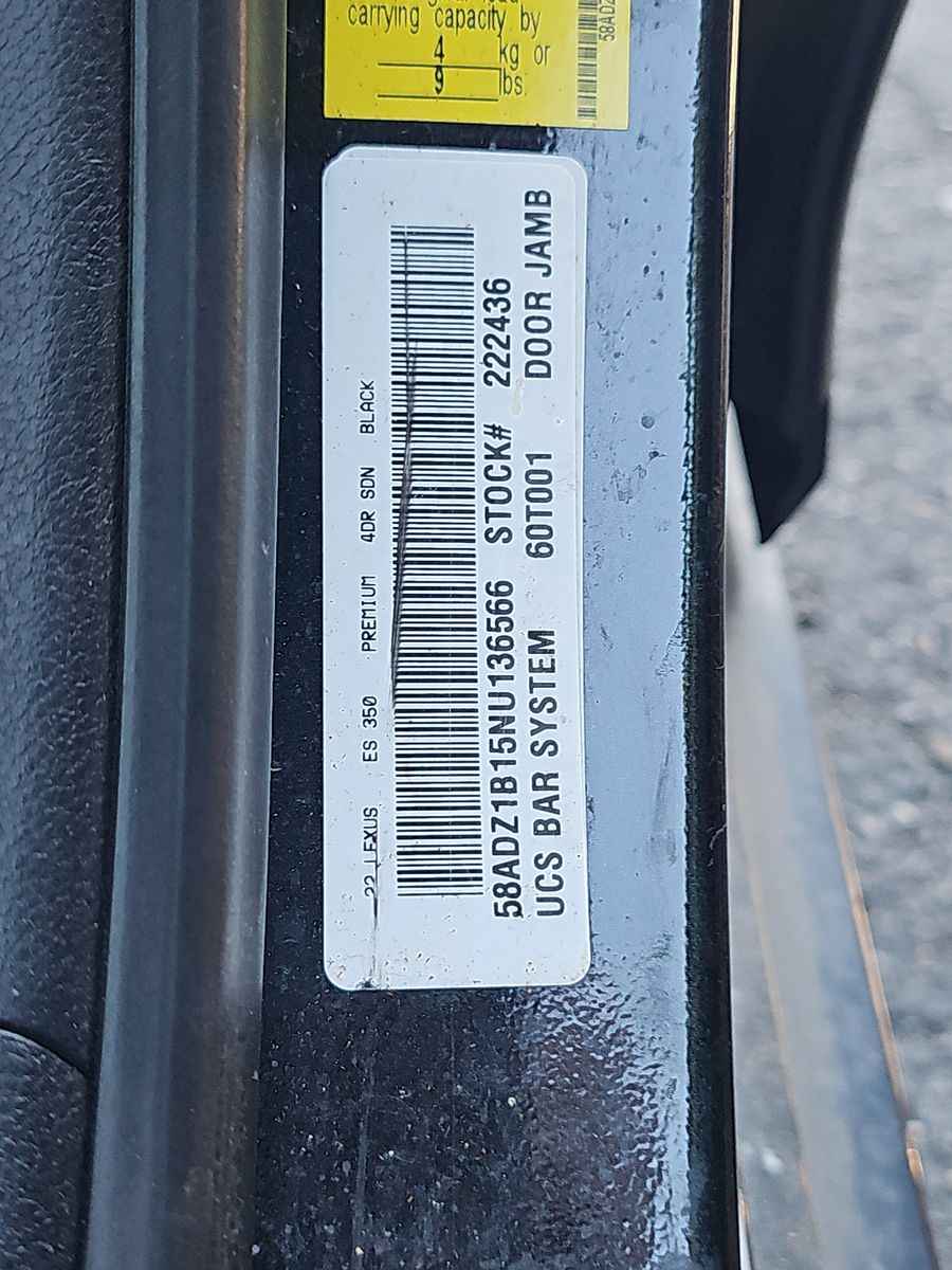 2022 Lexus ES ES 350 FWD