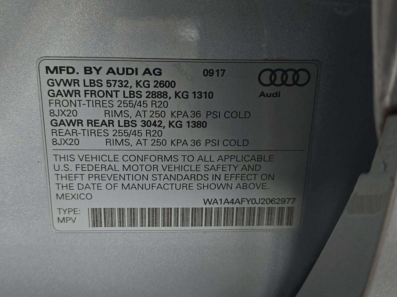 2018 Audi SQ5 Premium Plus AWD