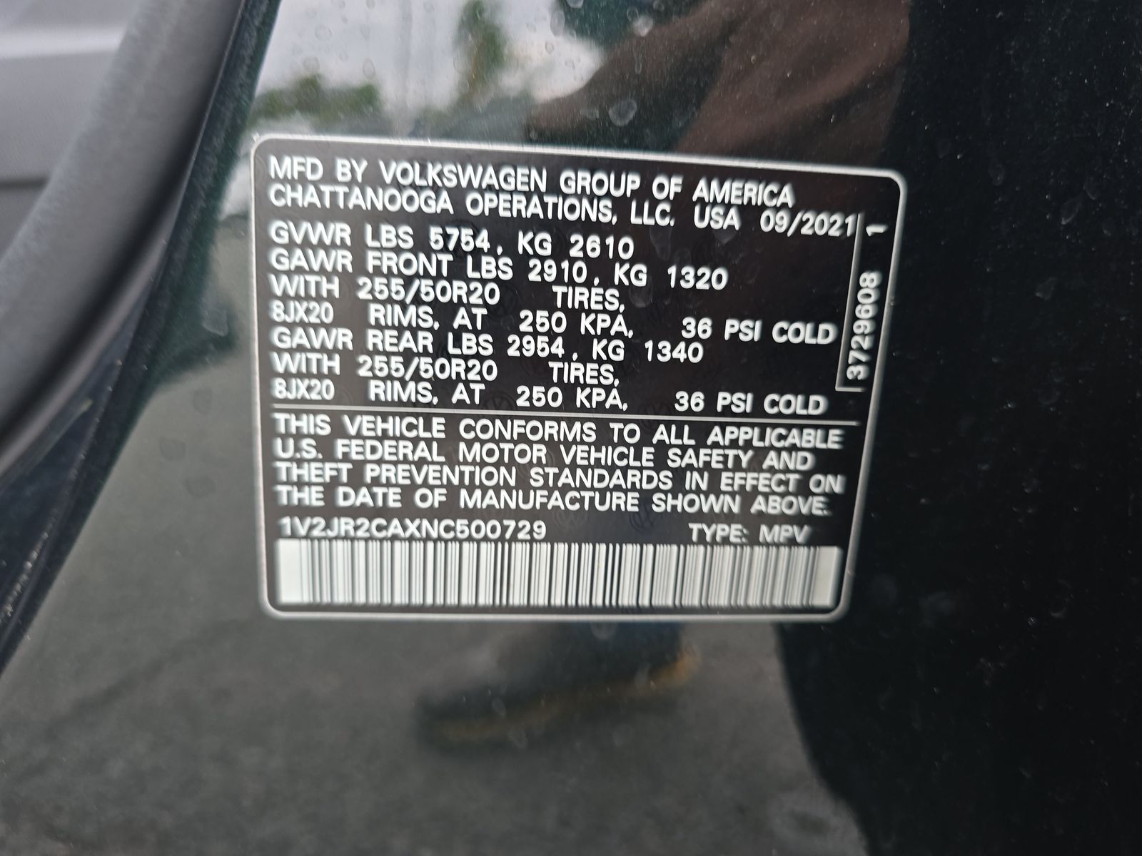 2022 Volkswagen Atlas 3.6L SE FWD