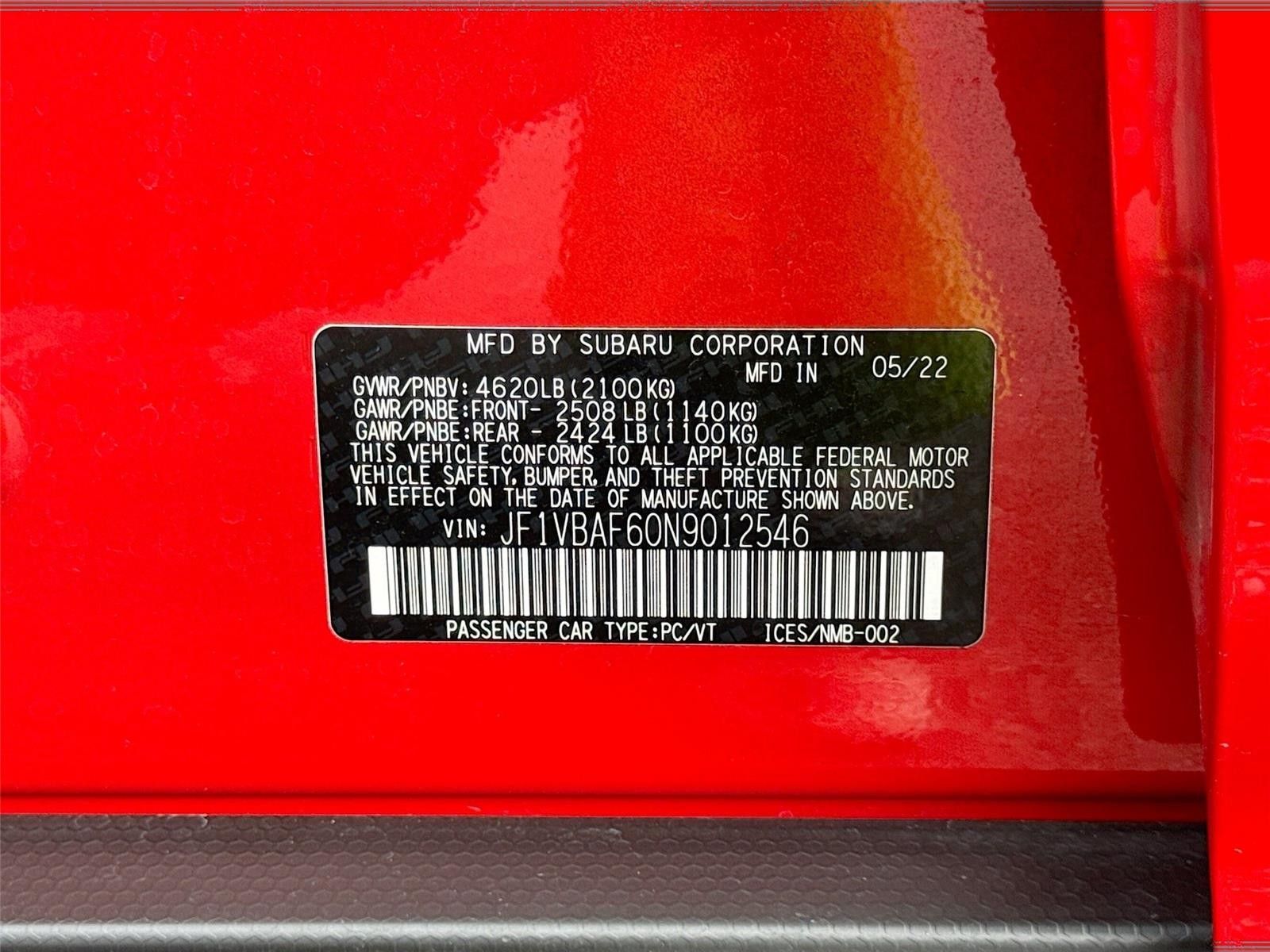 2022 Subaru WRX Premium AWD