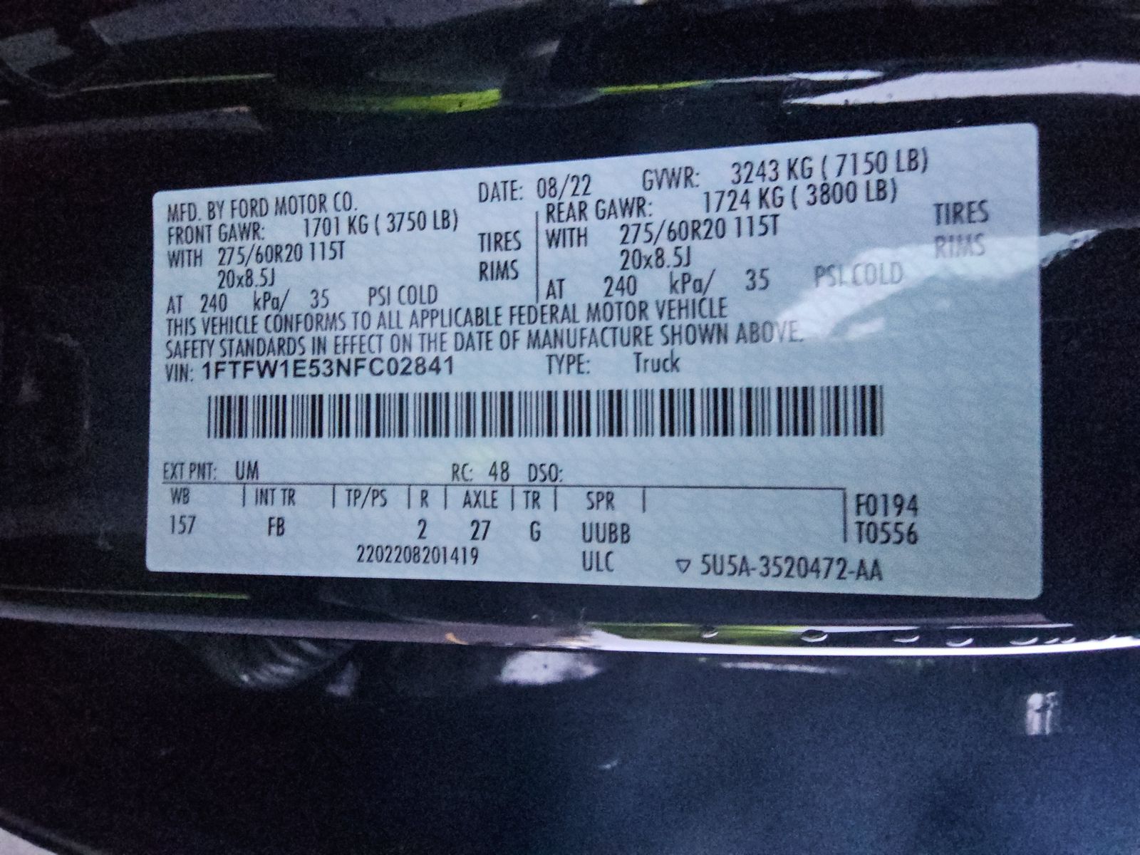 2022 Ford F-150 XLT AWD