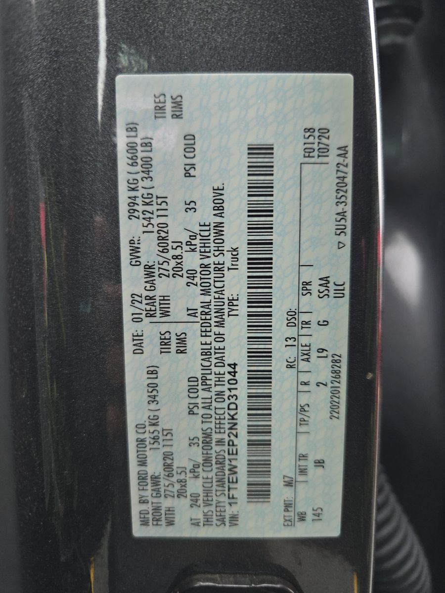 2022 Ford F-150 XL AWD