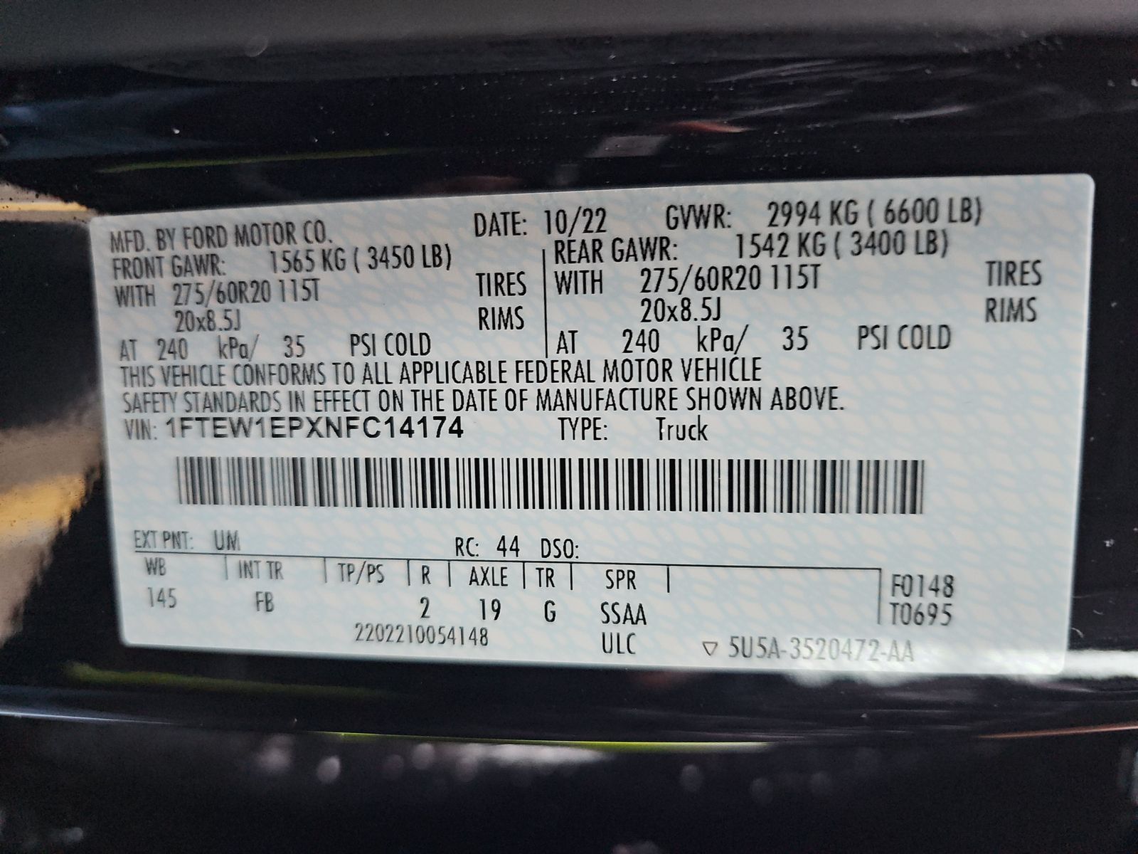 2022 Ford F-150 XLT AWD