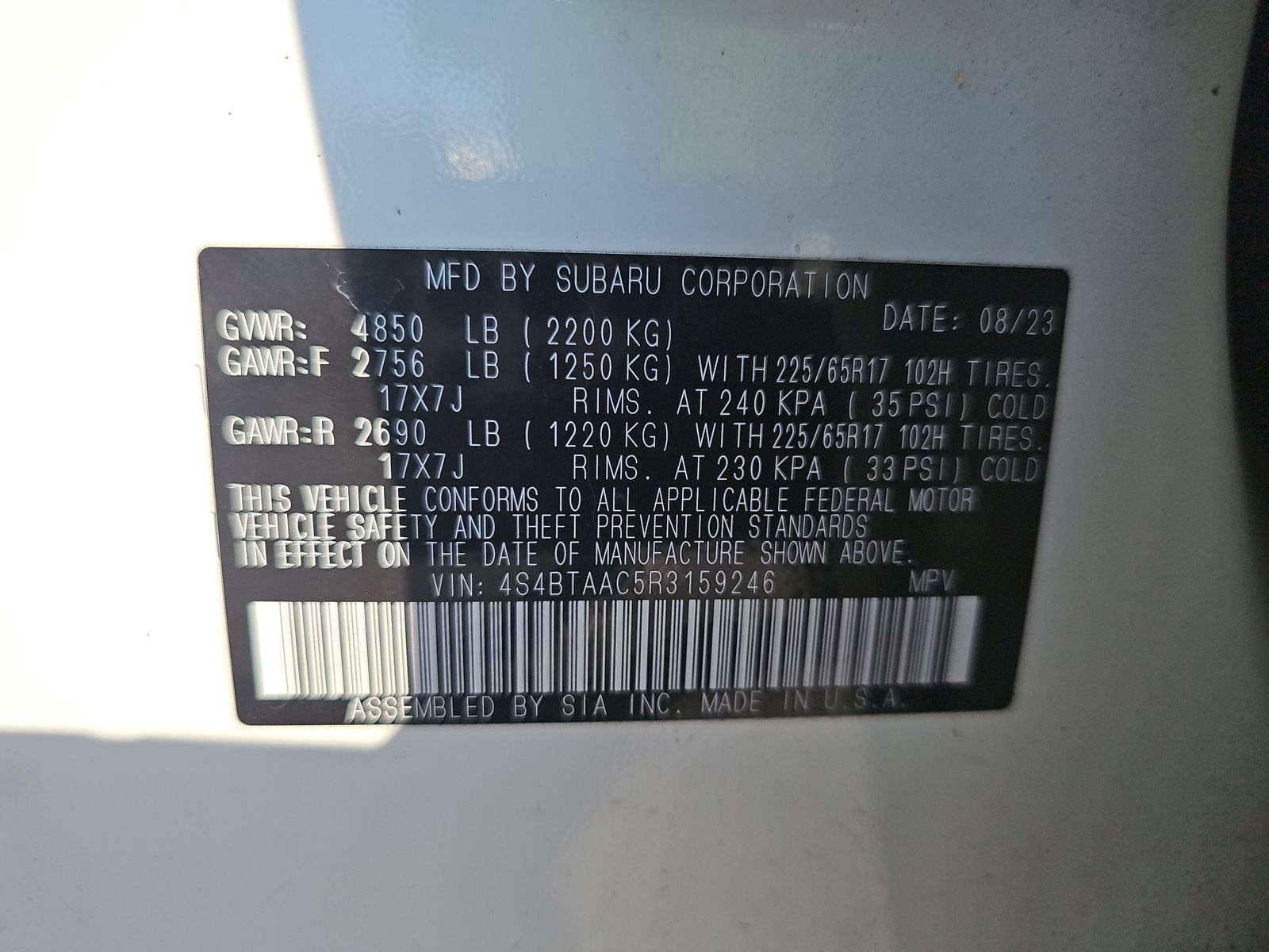 2024 Subaru Outback Base AWD