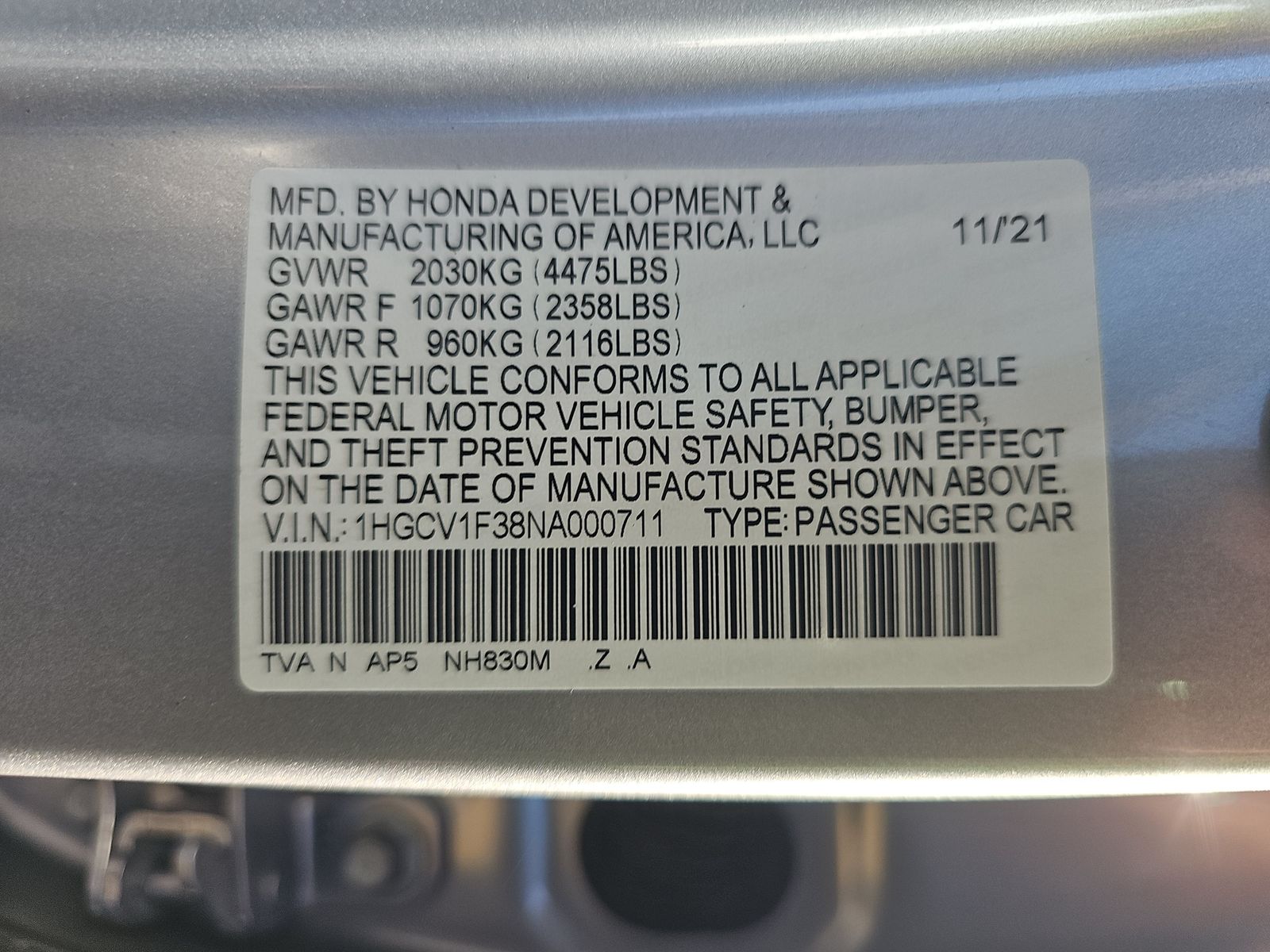 2022 Honda Accord Sport FWD