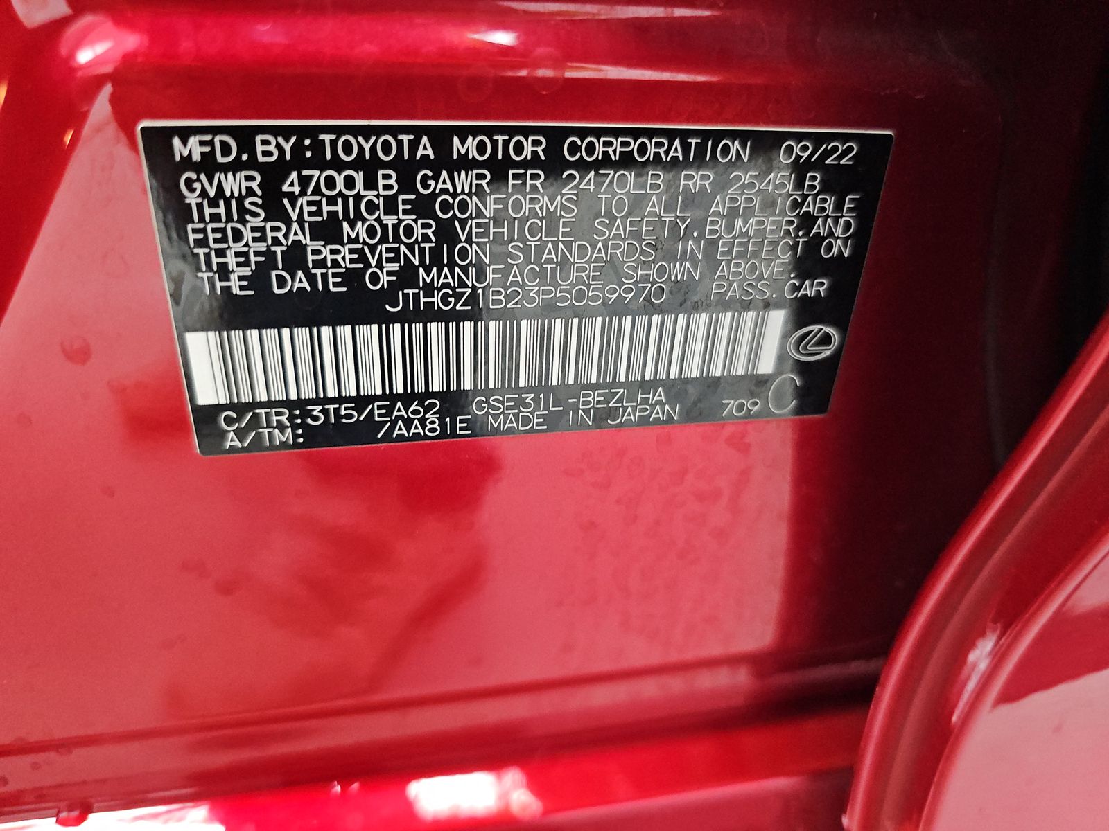 2023 Lexus IS IS 350 F SPORT RWD